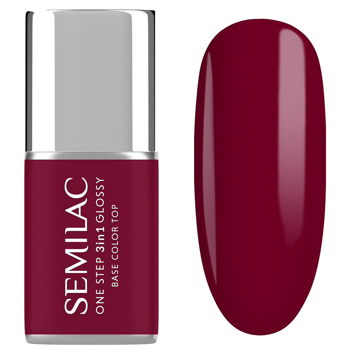 Semilac S570 Semilac Lakier hybrydowy One Step 3in1 Glossy Dark Raspberry