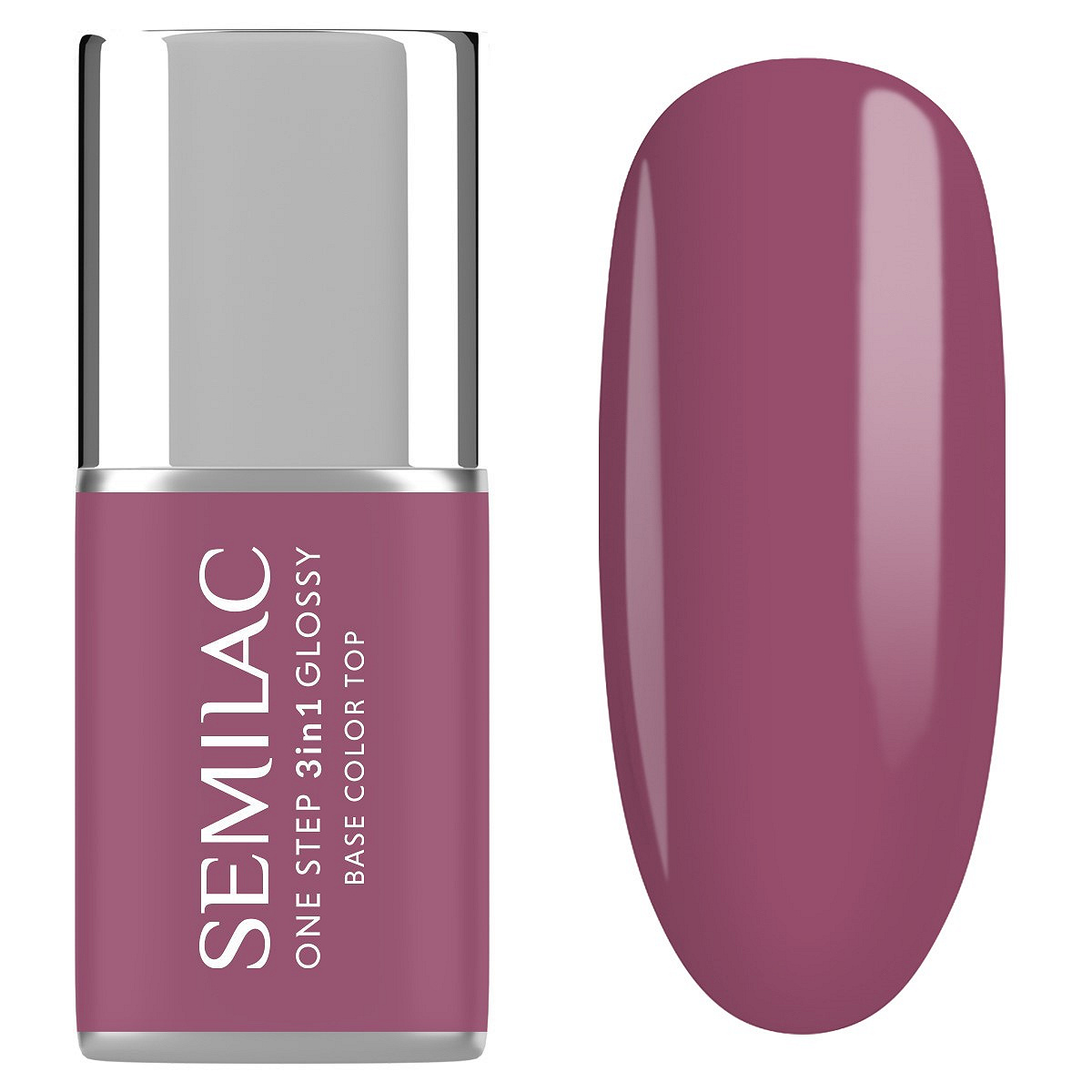 Semilac S205 Semilac Lakier hybrydowy One Step 3in1 Glossy Purple Beige