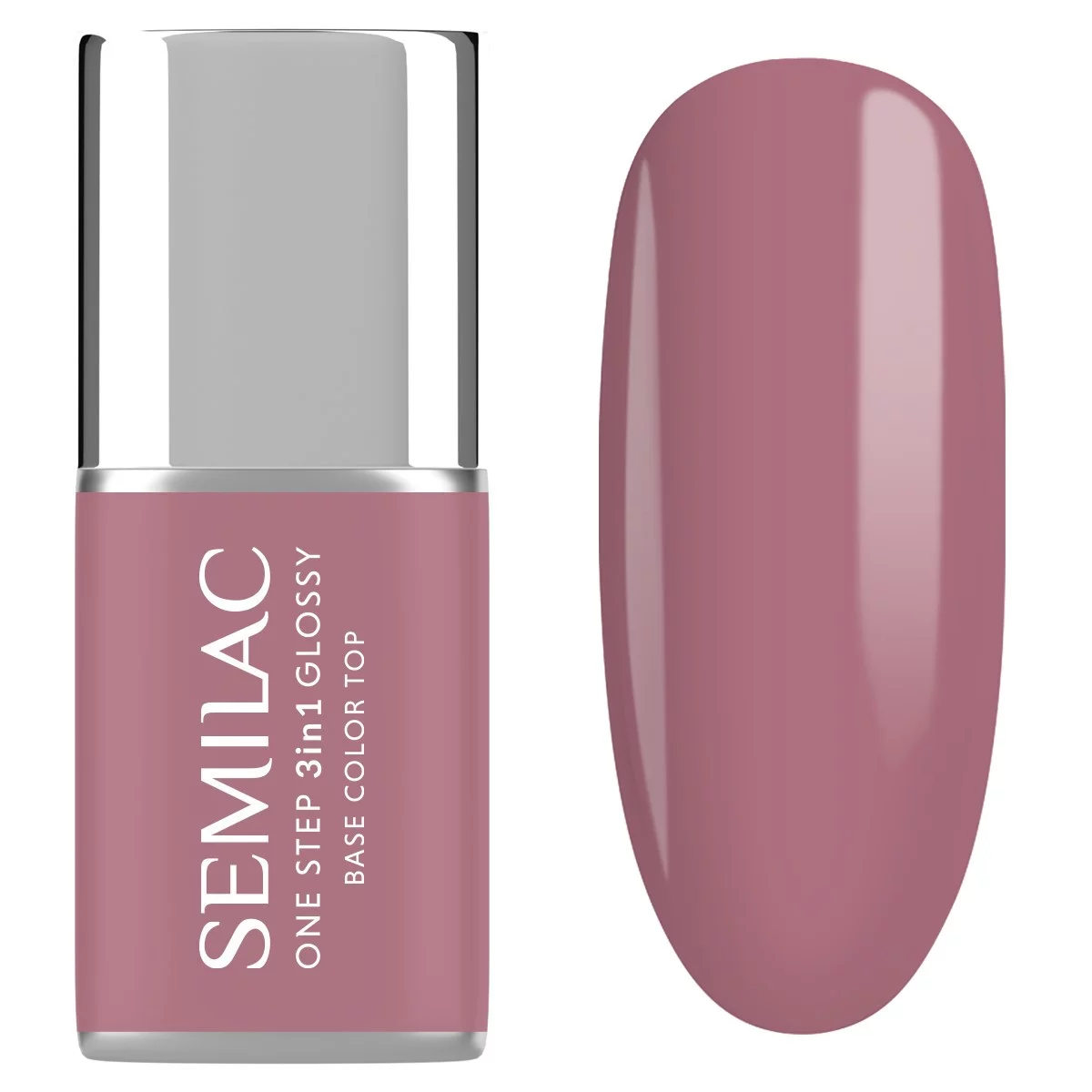 Semilac S201 Semilac Lakier hybrydowy One Step 3in1 Glossy Earth Pink