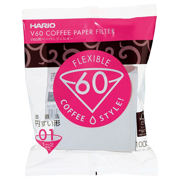 Zdjęcia - Akcesoria do ekspresów do kawy HARIO filtry papierowe V60-01 VCF-01-100W+ 