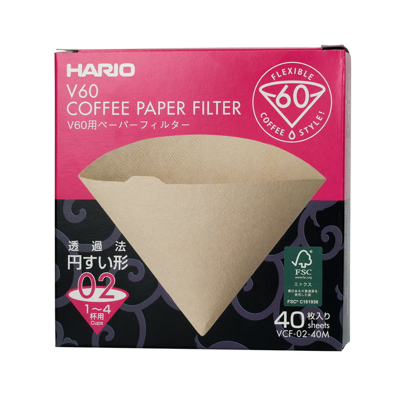 Zdjęcia - Akcesoria do ekspresów do kawy HARIO  Filtry papierowe Misarashi brązowe - V60-02 - 40 Sztuk VCF-02-40M+ 