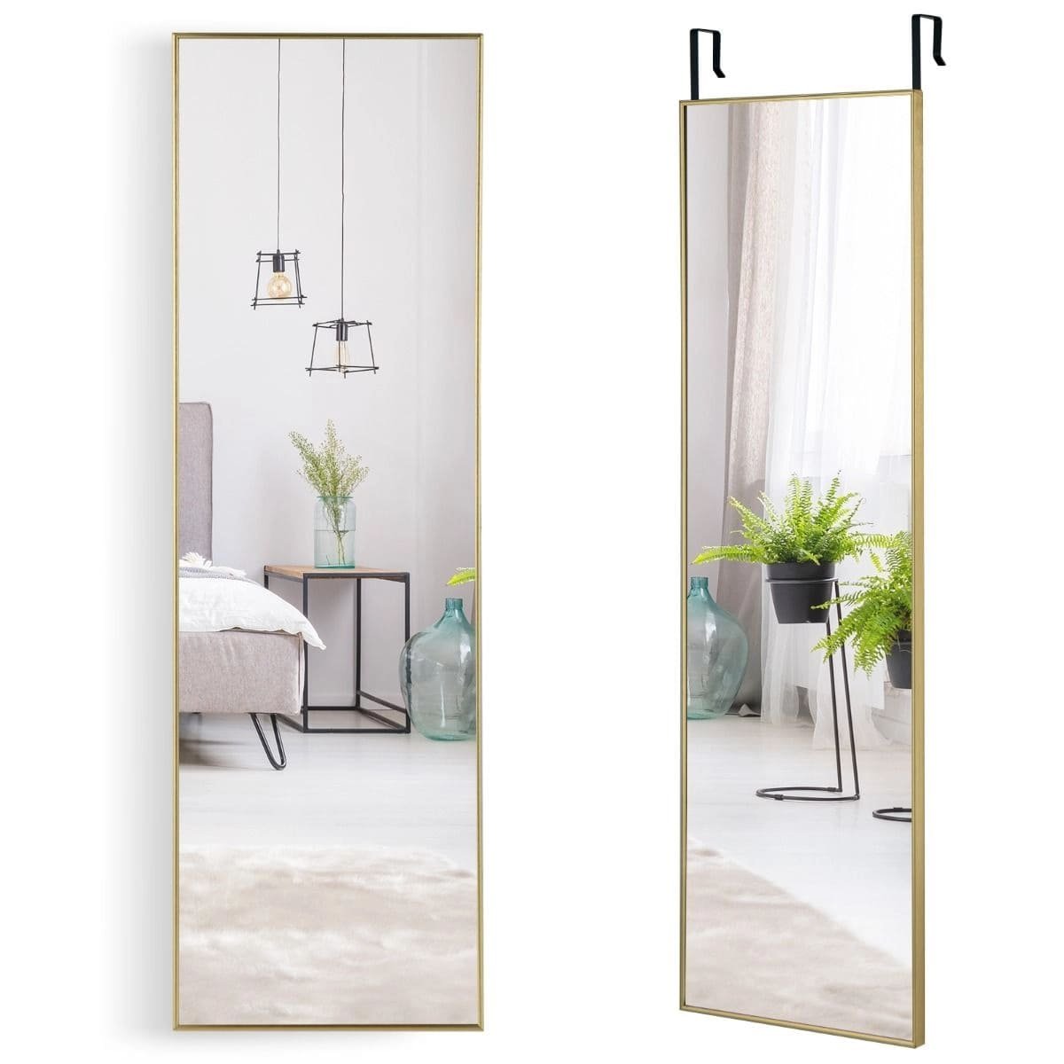 Wysokie lustro prostokątne do zawieszenia 120 x 37 cm