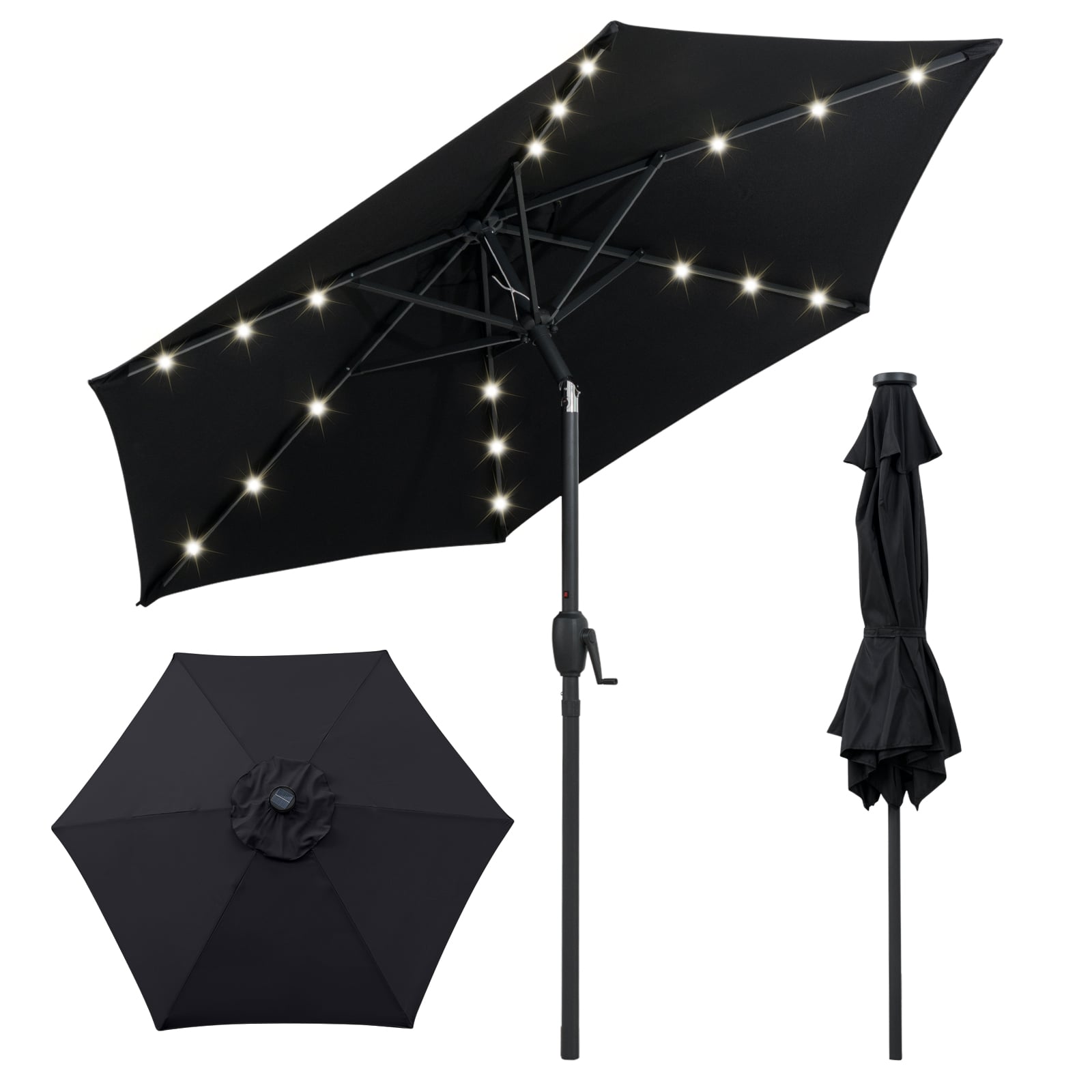 Parasol ogrodowy z oświetleniem LED