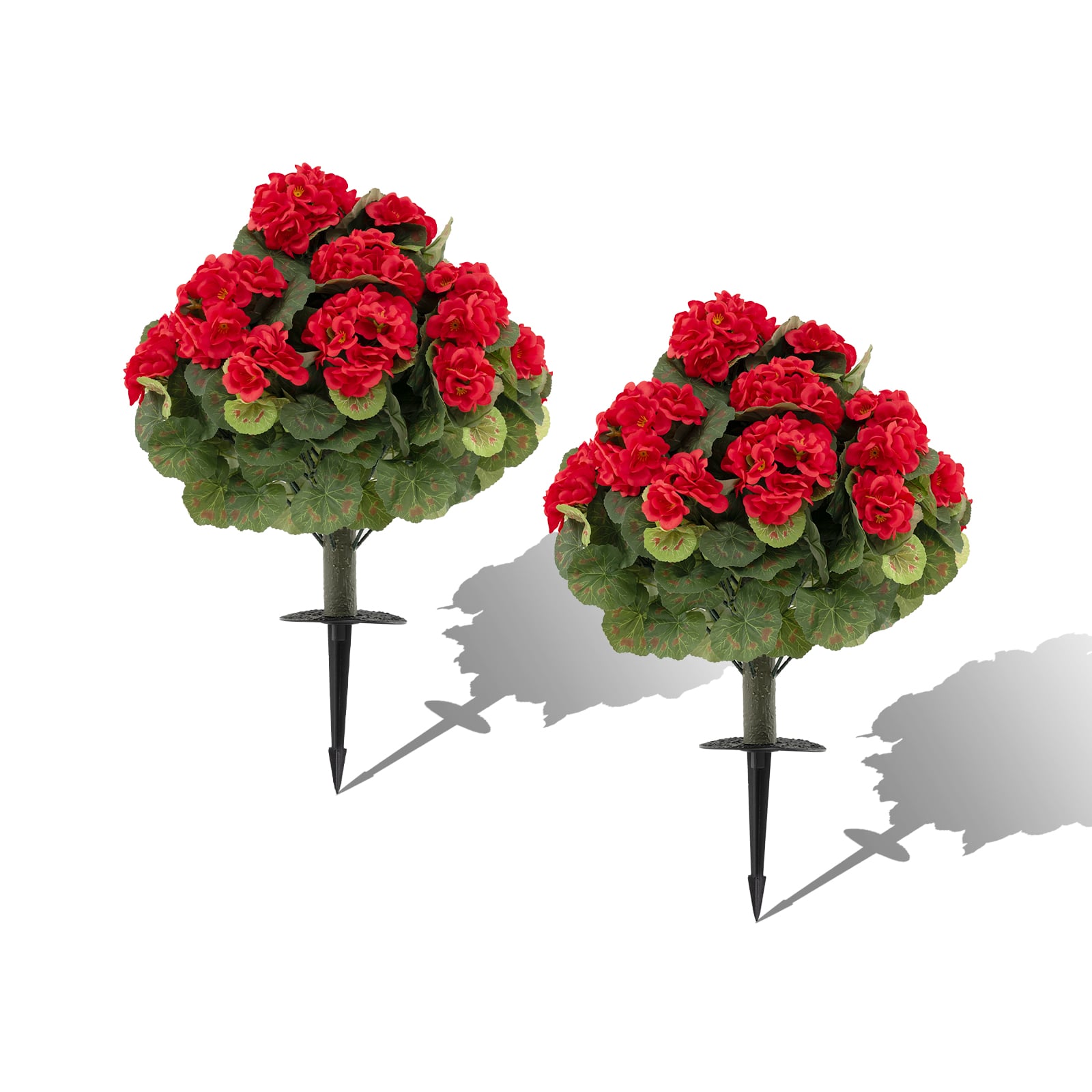 Czerwona sztuczna pelargonia 2 szt