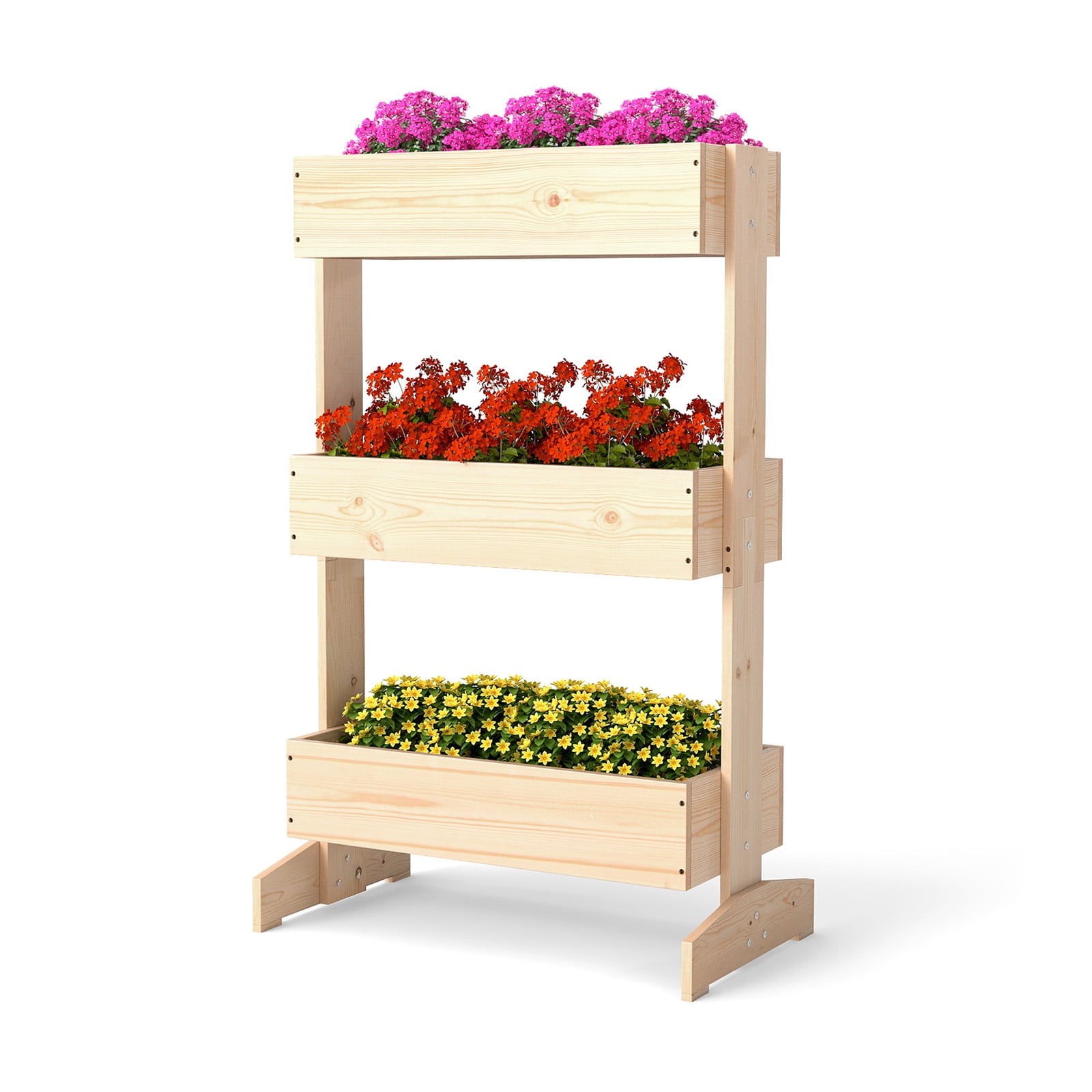 Kwietnik z 3 skrzynkami na rośliny 69 x 39 x 109 cm