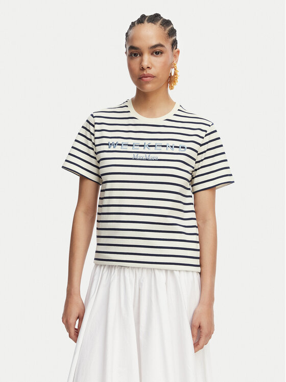 Weekend Max Mara T-Shirt Bora 2615971042 Granatowy Regular Fit