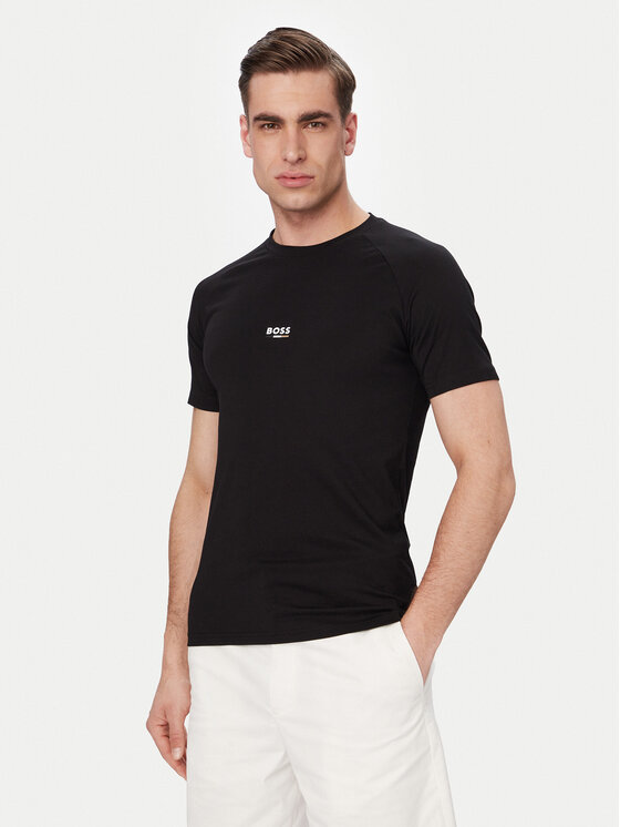 BOSS T-Shirt 50517970 Czarny Slim Fit