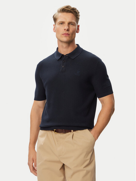 Beverly Hills Polo Club Polo P-SS26M-M7280NVY Granatowy Regular Fit