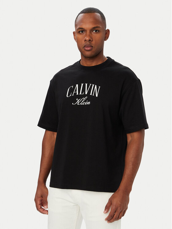 Calvin Klein Jeans T-Shirt Seasonal Graphic LV04RH813G Czarny Relaxed Fit