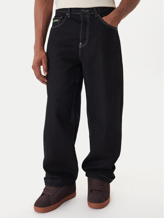 DC Shoes Jeansy Worker Baggy Denim Rbt ADYDP03079 Czarny Baggy Fit