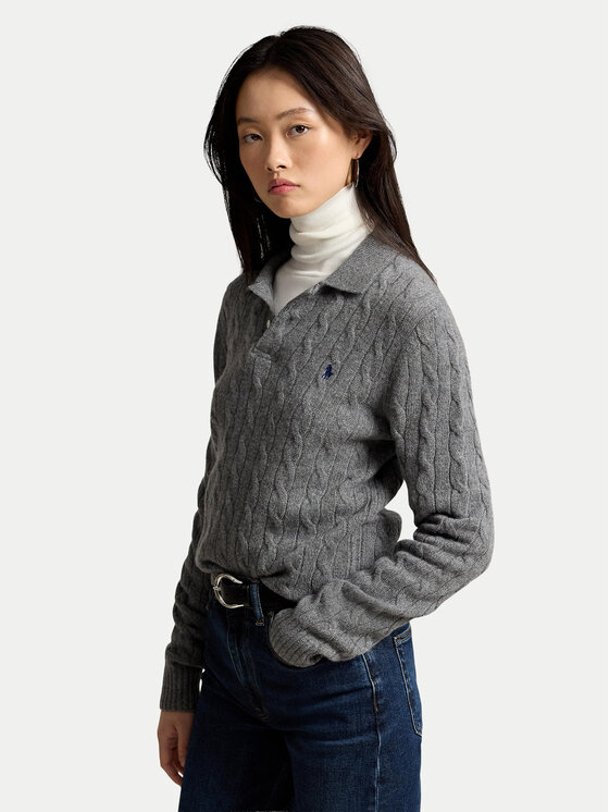 Polo Ralph Lauren Sweter 211972132500 Szary Regular Fit