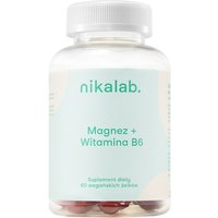 Nikalab Magnez + Witamina B6 (żelki) - Vitamin B6 + Magnez Jelly - Dla Kobiet