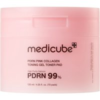 Medicube Pdrn Pink Collagen Toning gel Toner Pad - Płatki Ujędrniająco-rozświetlające - Pdrn Pink Collagen Toning Toner Pad - Dla Kobiet