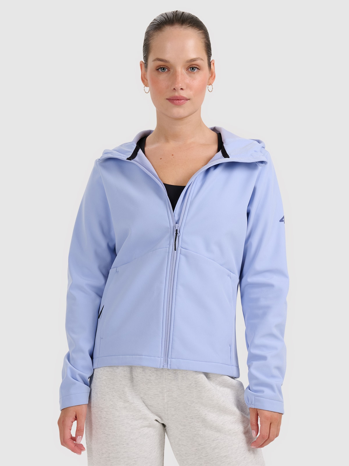 4F Kurtka softshell wiatroodporna membrana 5000 damska - niebieska XXL