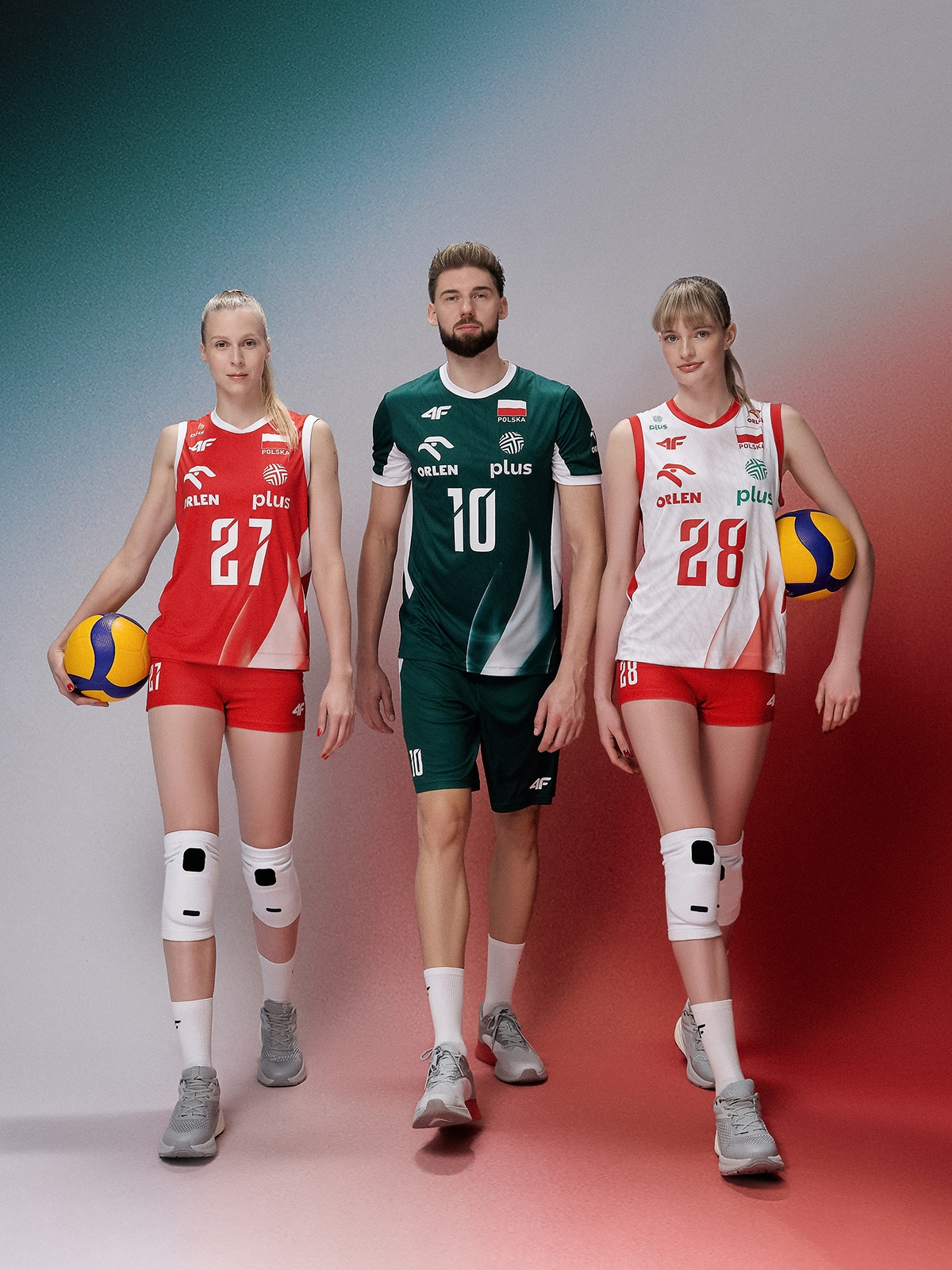 4F Koszulka meczowa replika z możliwością personalizacji męska 4F x Polska Siatkówka - zielona 5XL