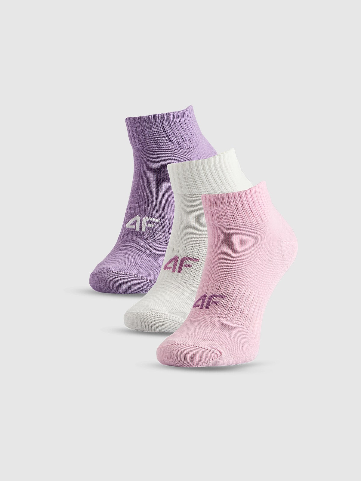 4F Skarpetki krótkie (3-pack) dziewczęce - multikolor 35-37