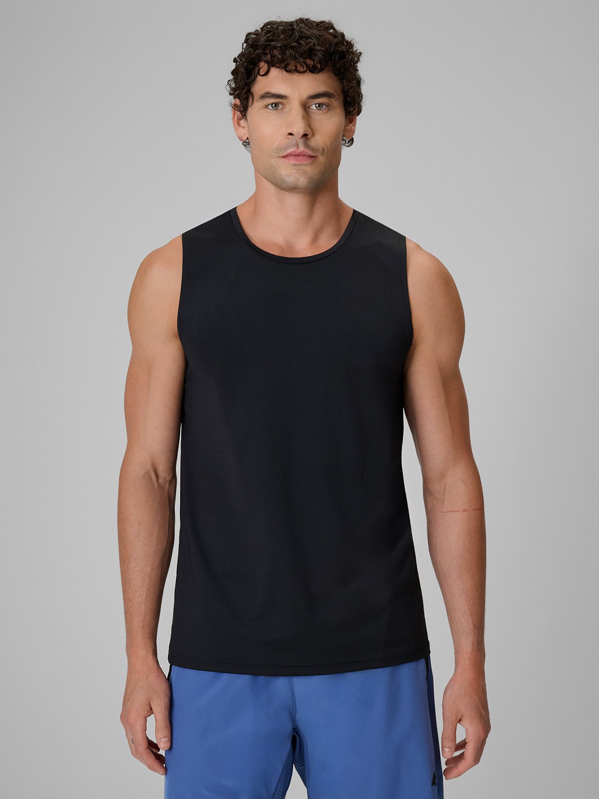 4F Tank top treningowy szybkoschnący męski - czarny M