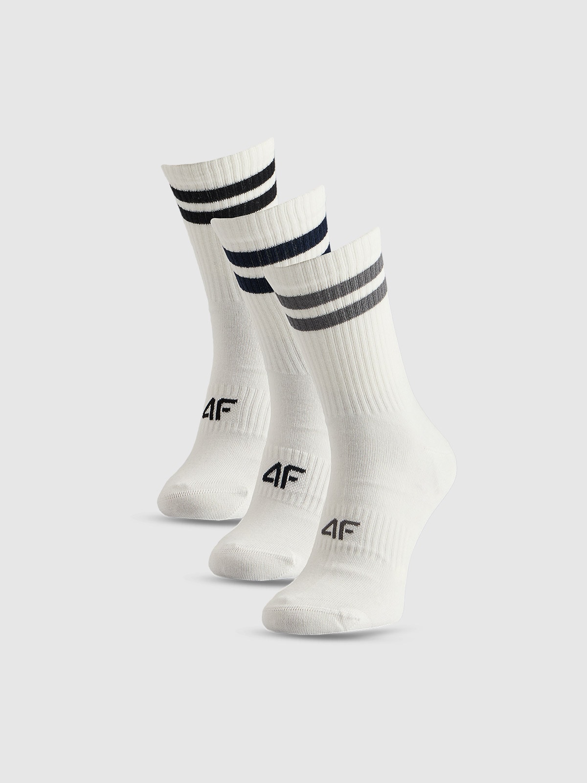 4F Skarpetki długie (3-pack) męskie - białe 39-42