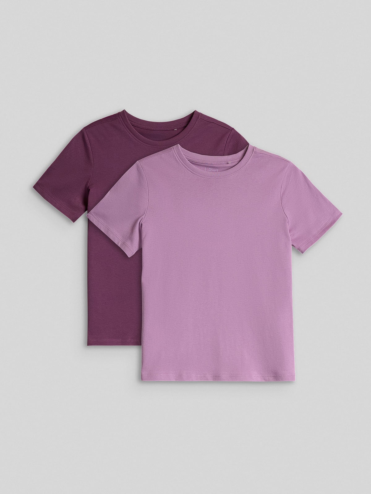 4F T-shirt regular gładki dziewczęcy (2-pack) - multikolor 158/164 (12-14 lat)