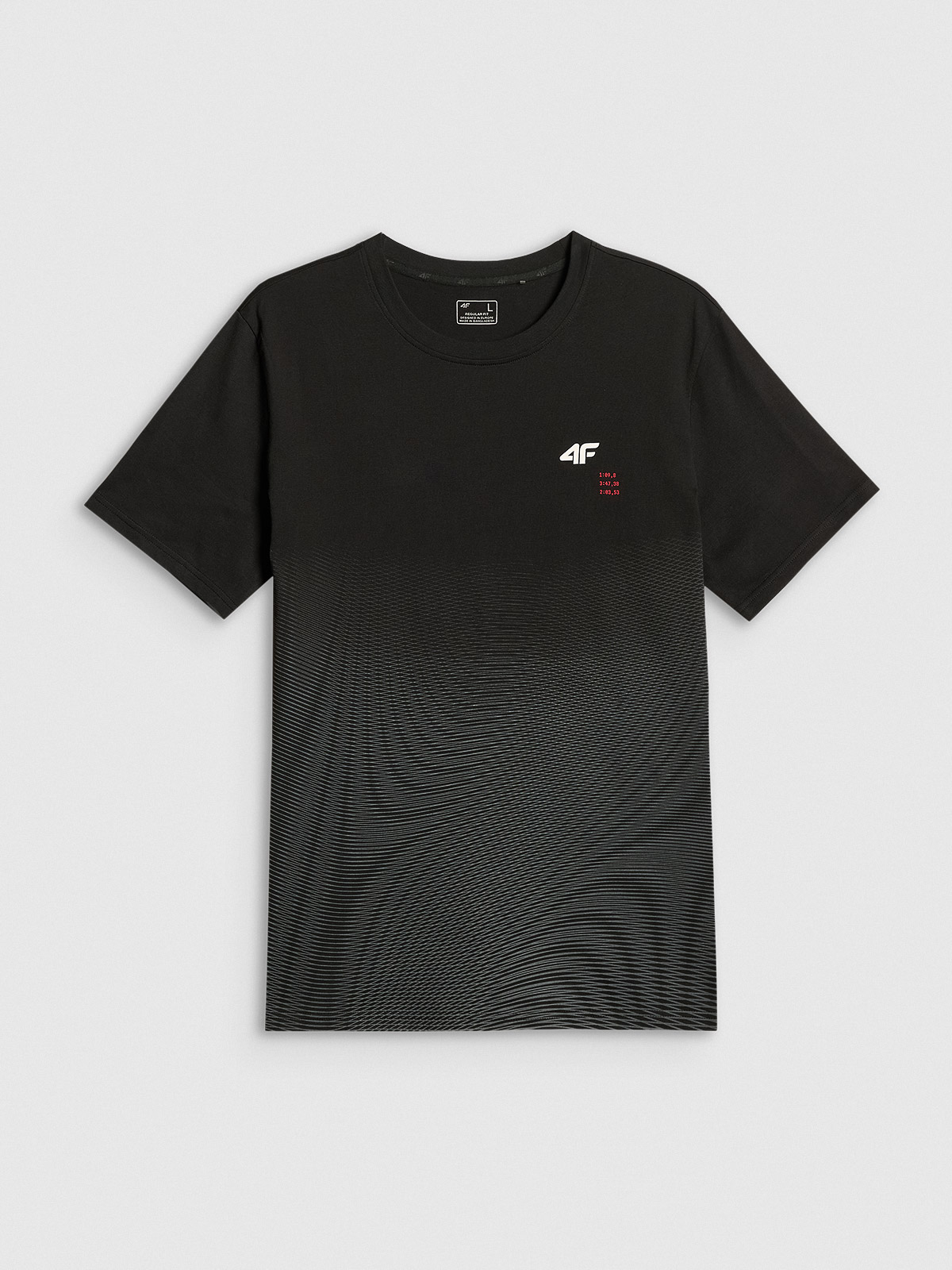 T-shirt regular z nadrukiem męski - czarny XL