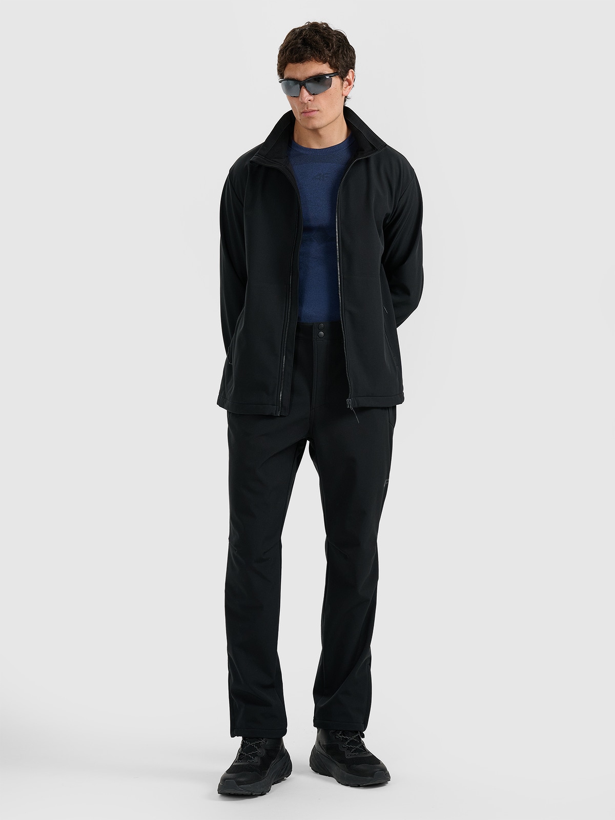 4F Kurtka softshell wiatroodporna membrana 5000 męska - czarna M