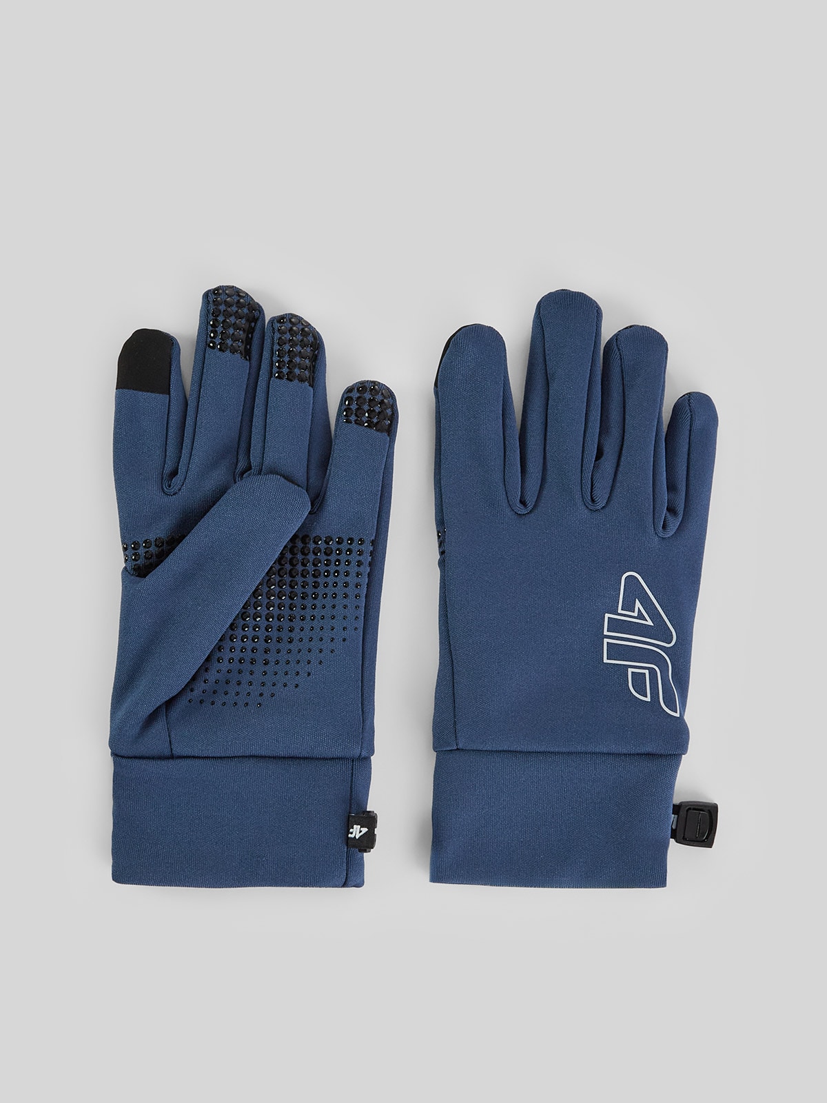 4F Rękawiczki dzianinowe Touch Screen dziecięce - denim L/XL