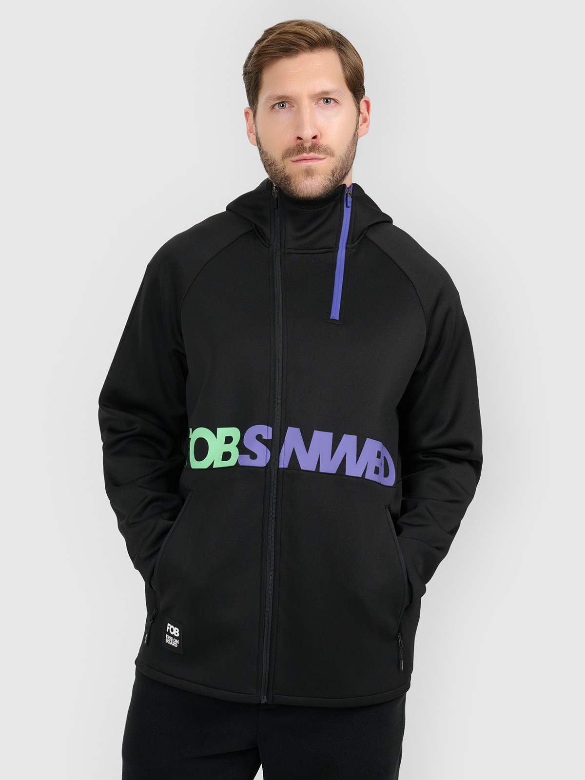 4F Bluza dresowa rozpinana z kapturem męska - czarna XL