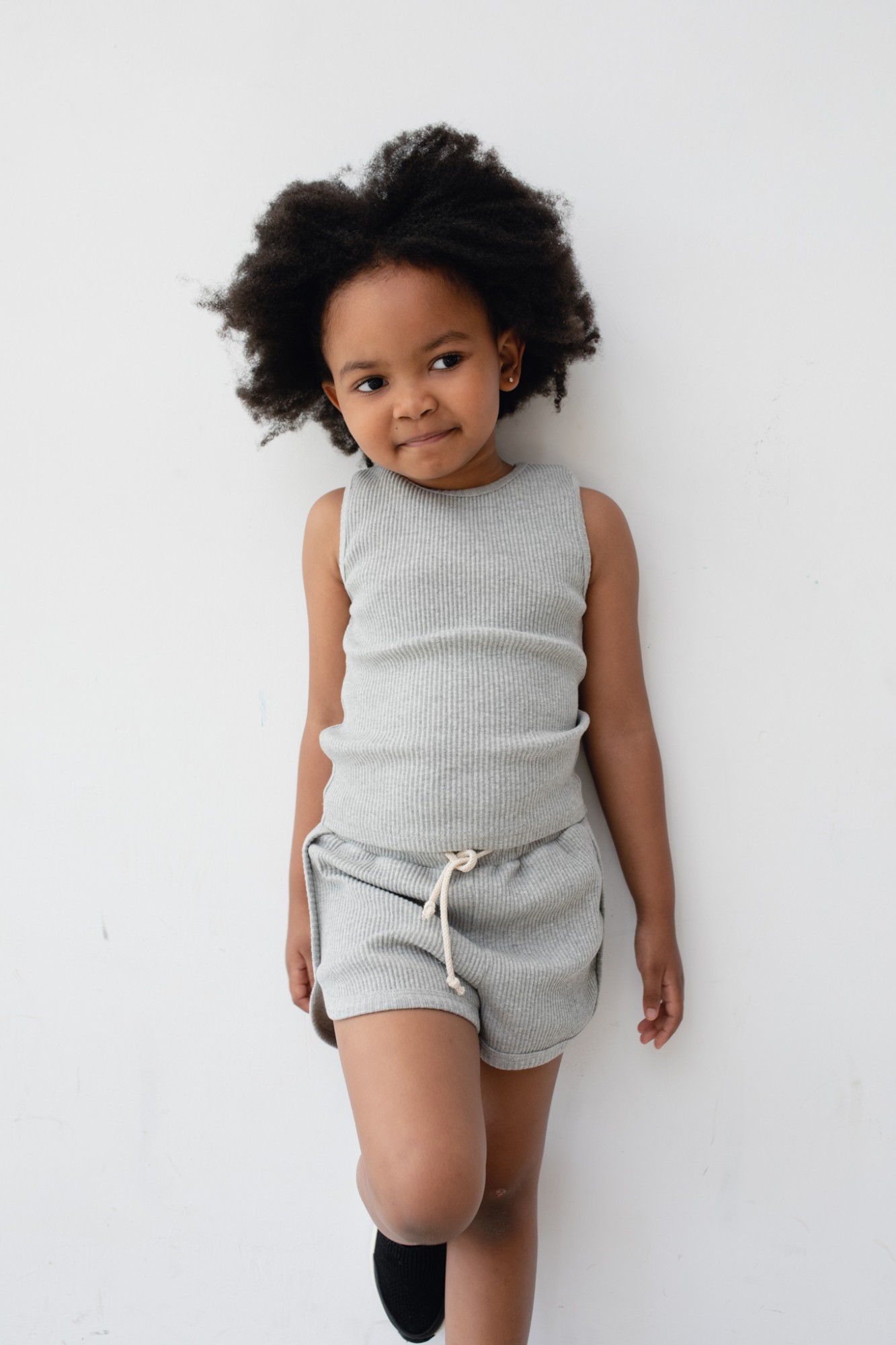 MINI spodenki z obszyciem w kolorze LIGHT GREY MELANGE - DALTON-116 - Marsala