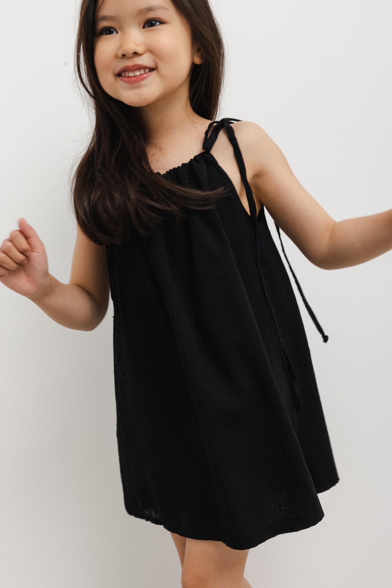 MINI sukienka BAWEŁNIANA a w kolorze TOTALLY BLACK - GABBY-104 - Marsala