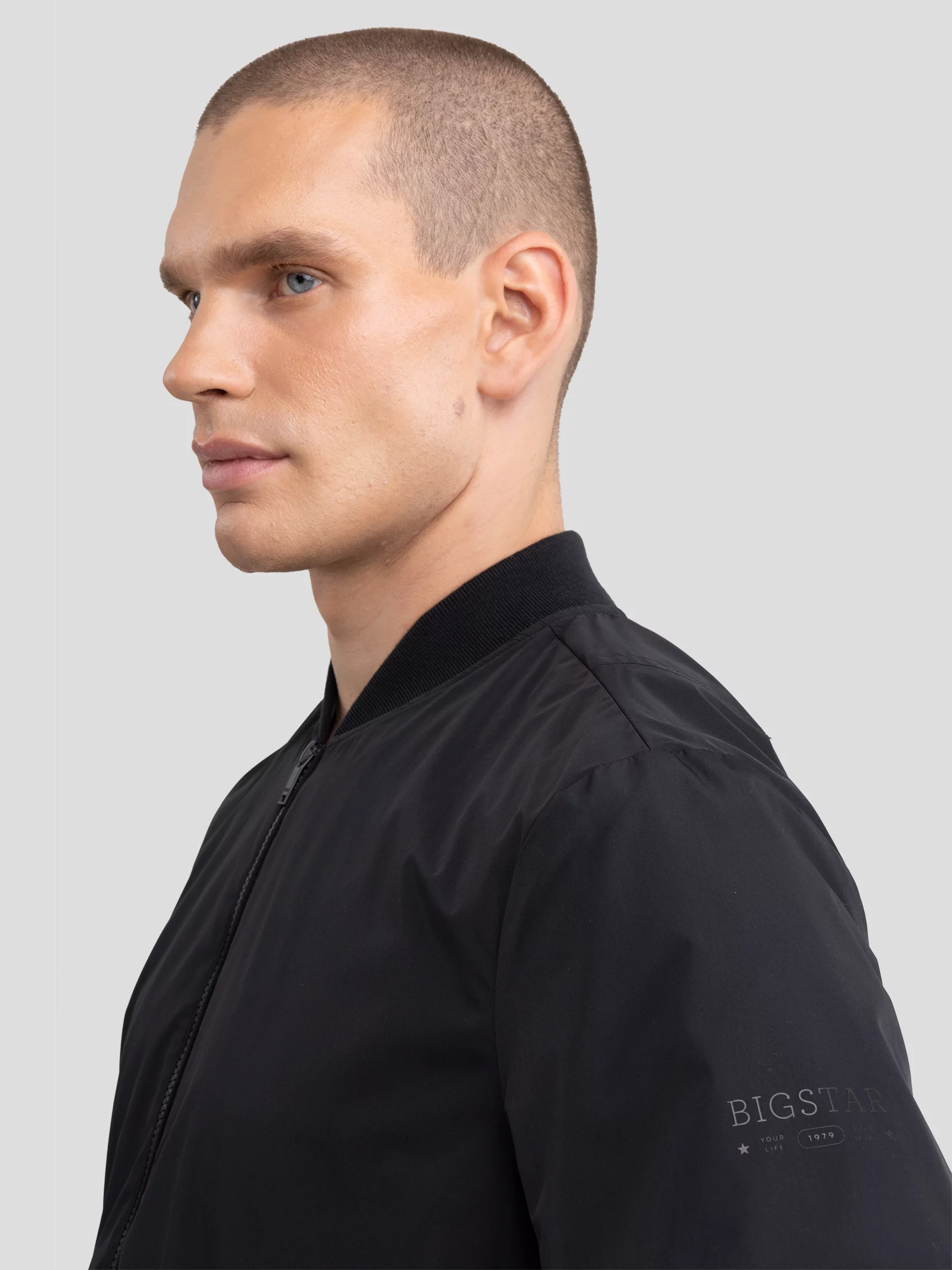 Kurtka męska bomber czarna Shoun 906