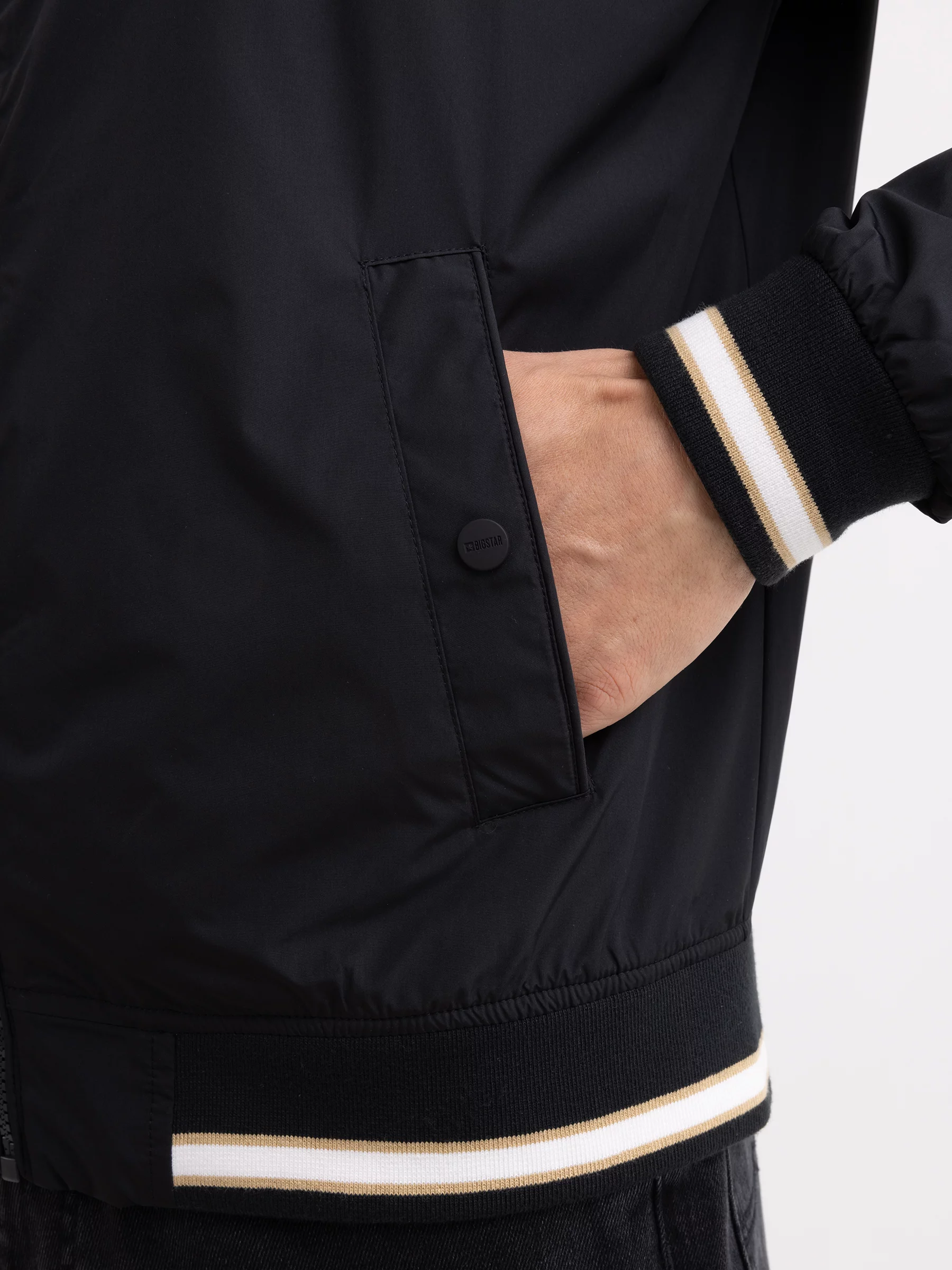 Kurtka męska bomber czarna Shoun 906