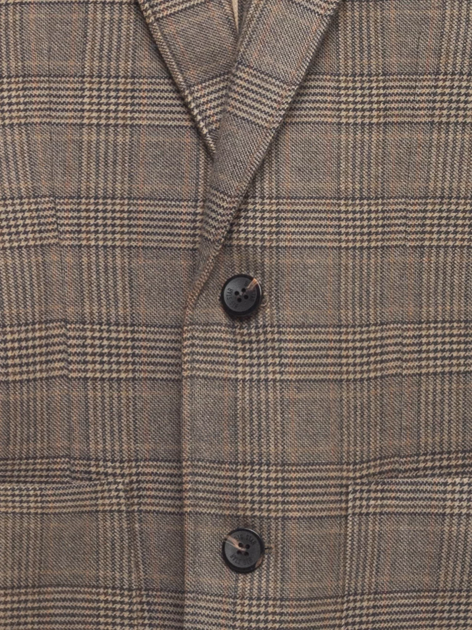 Marynarka męska z dodatkiem wełny w kratę brązowa Branson 803