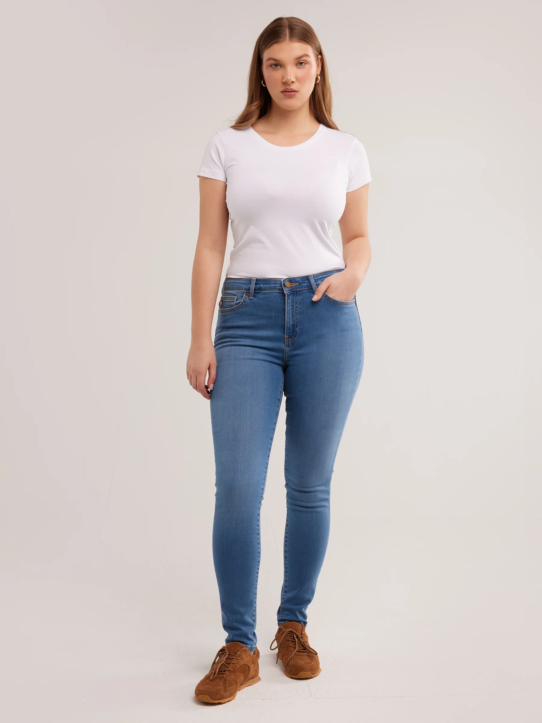 Jeansy damskie skinny niebieskie Adela 367