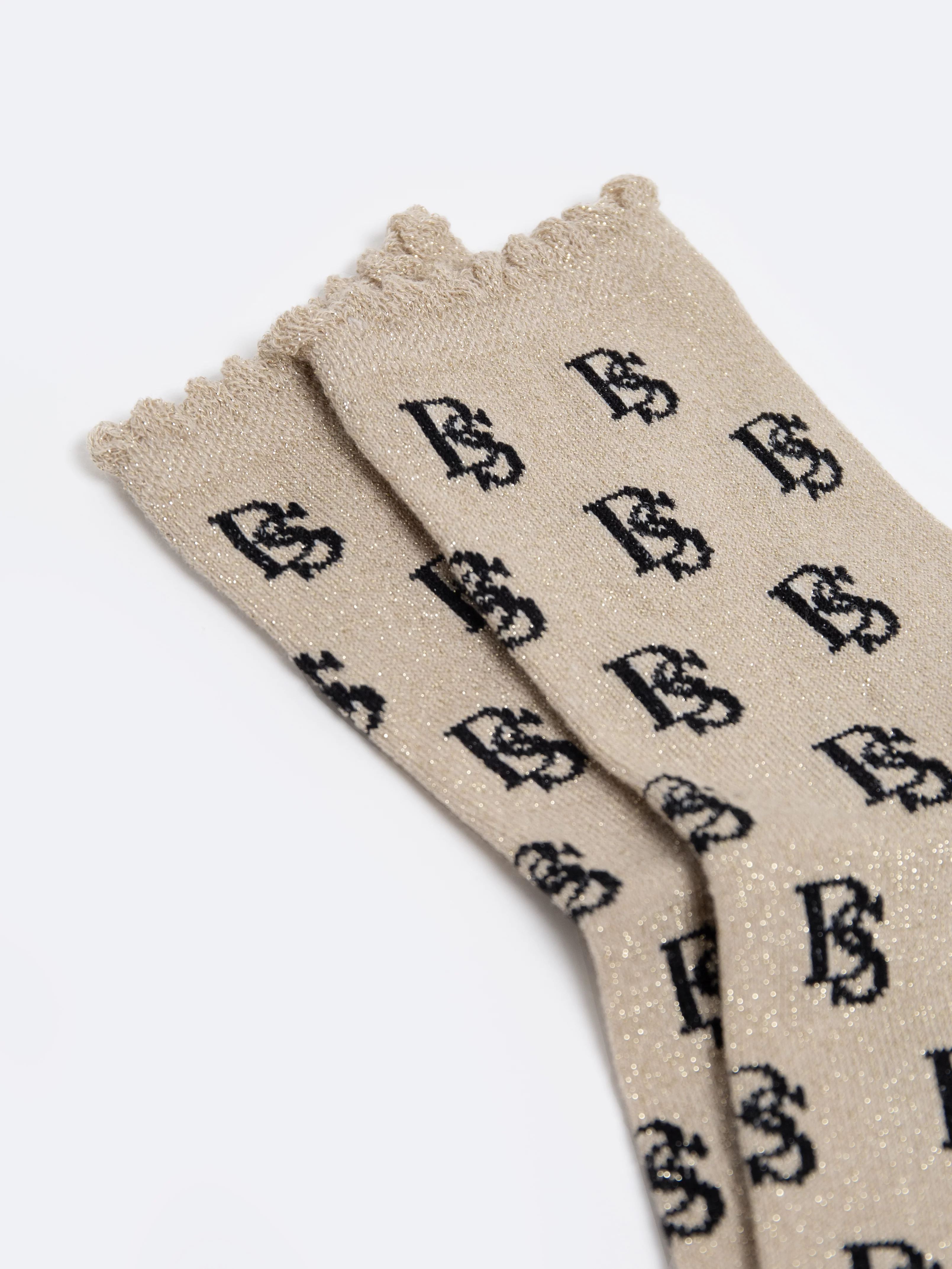 Skarpety damskie z wiskozy złote Glamura 203