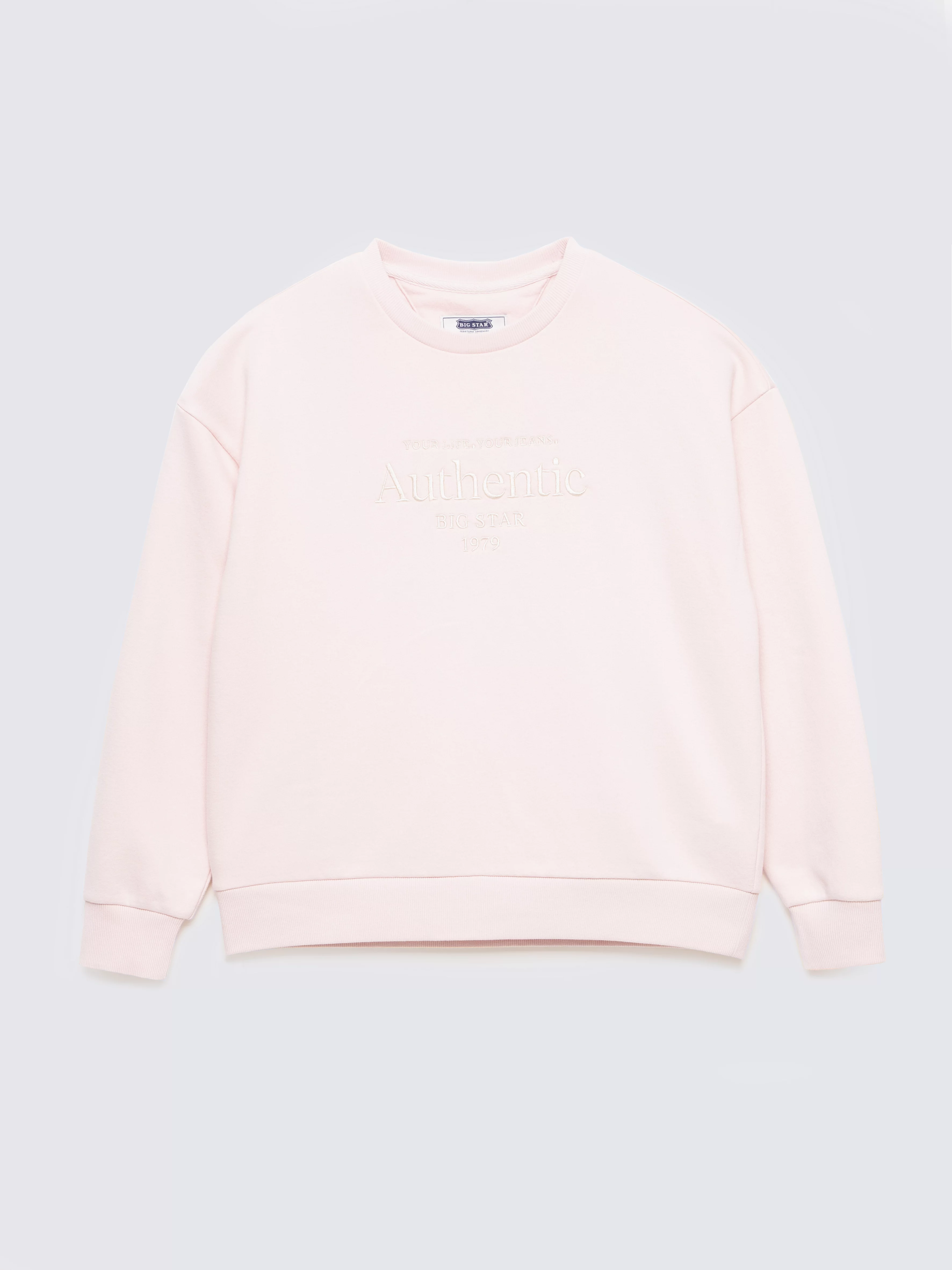 Bluza damska z haftem pudrowy róż Ellsa 600