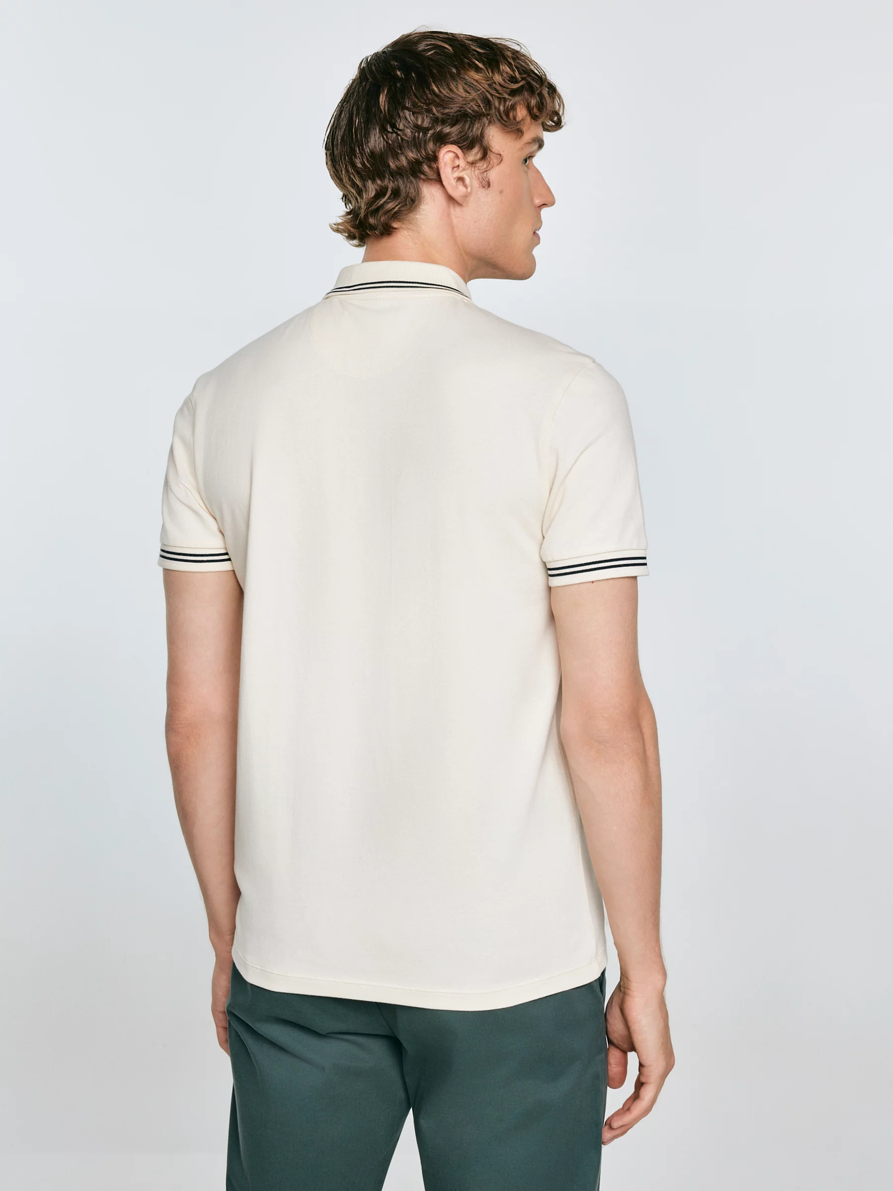 Koszulka męska polo kremowa Poller 103