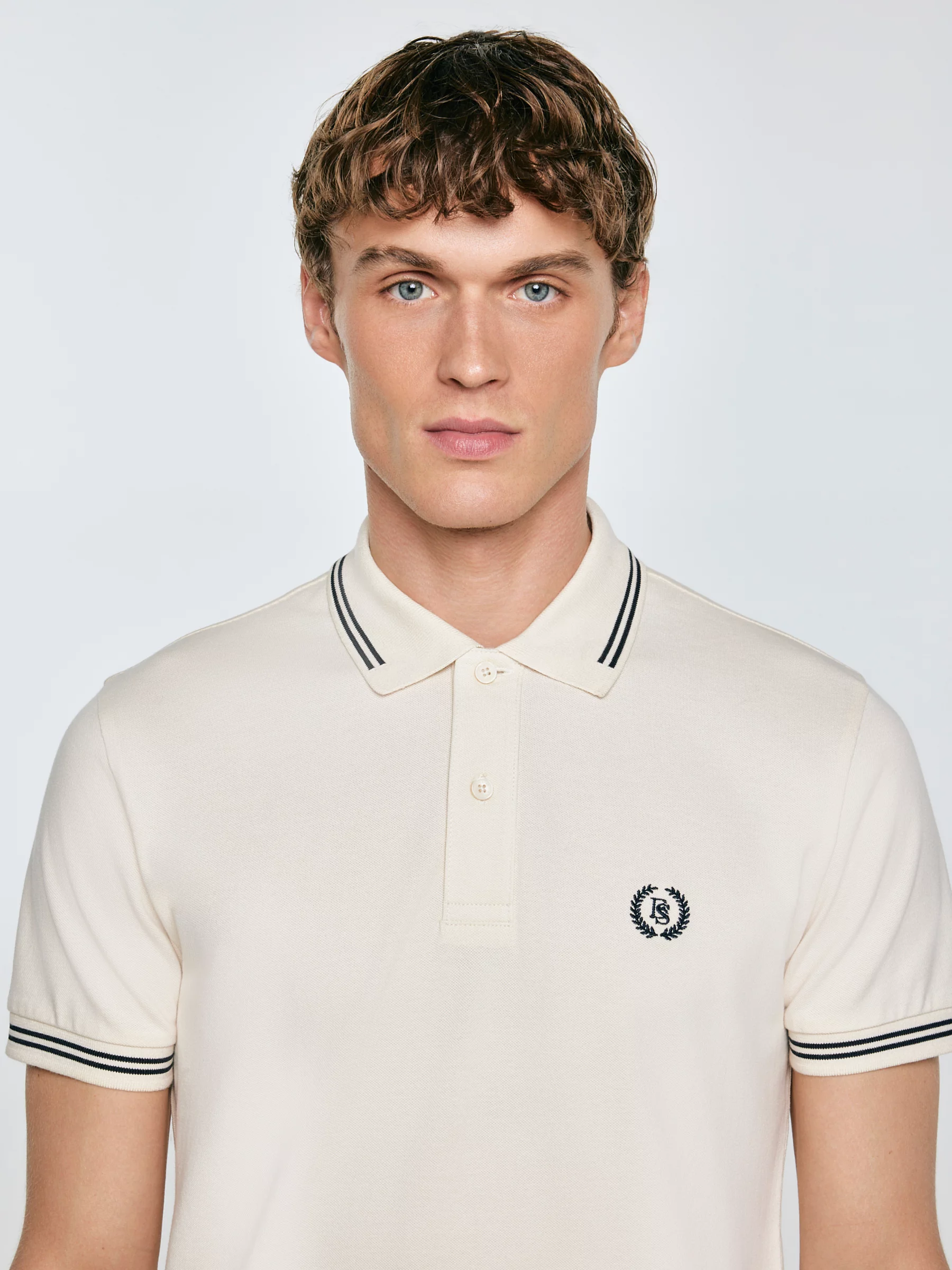 Koszulka męska polo kremowa Poller 103