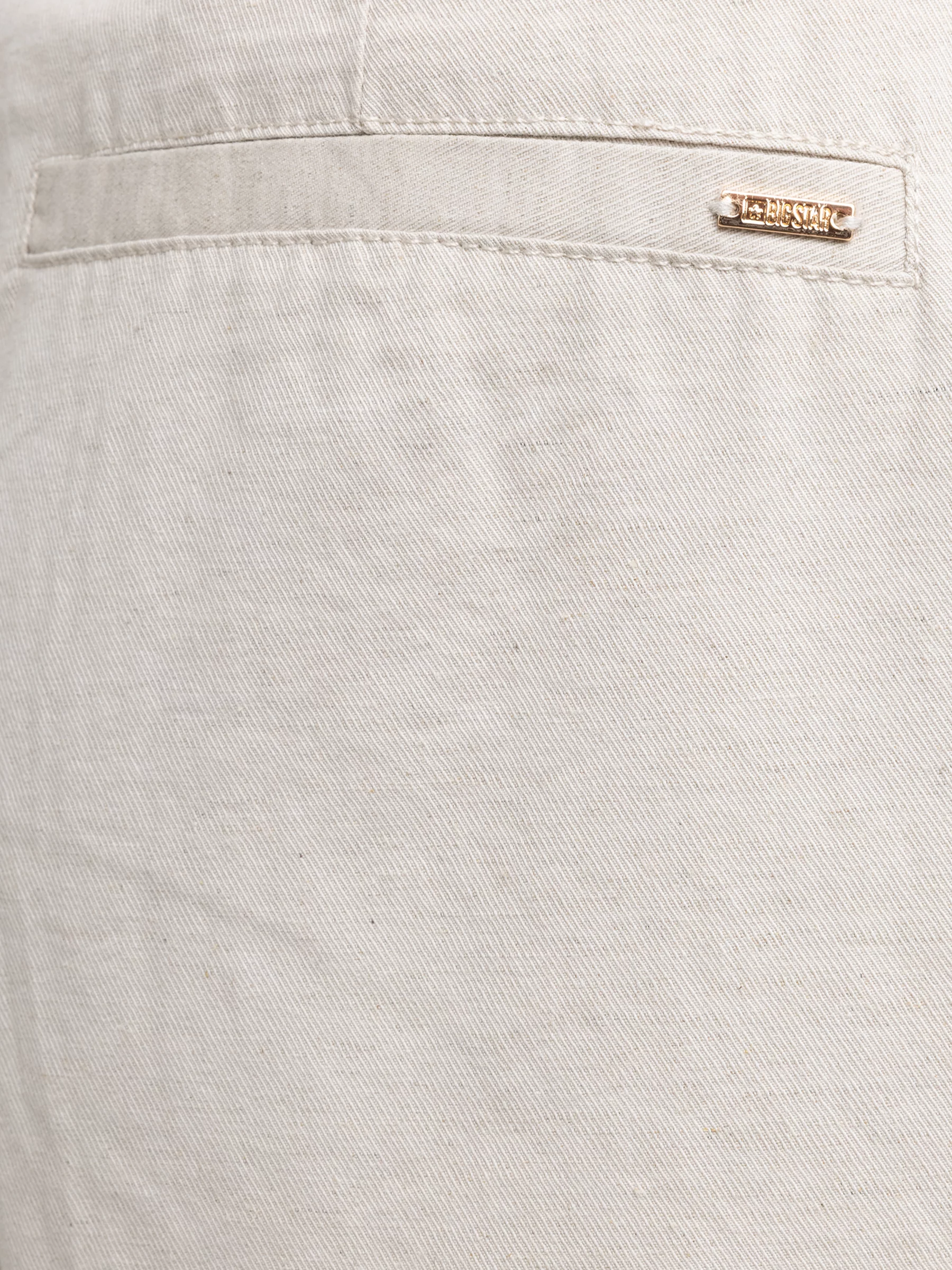 Szorty damskie luźne z dodatkiem lnu beżowe Maryliani 800