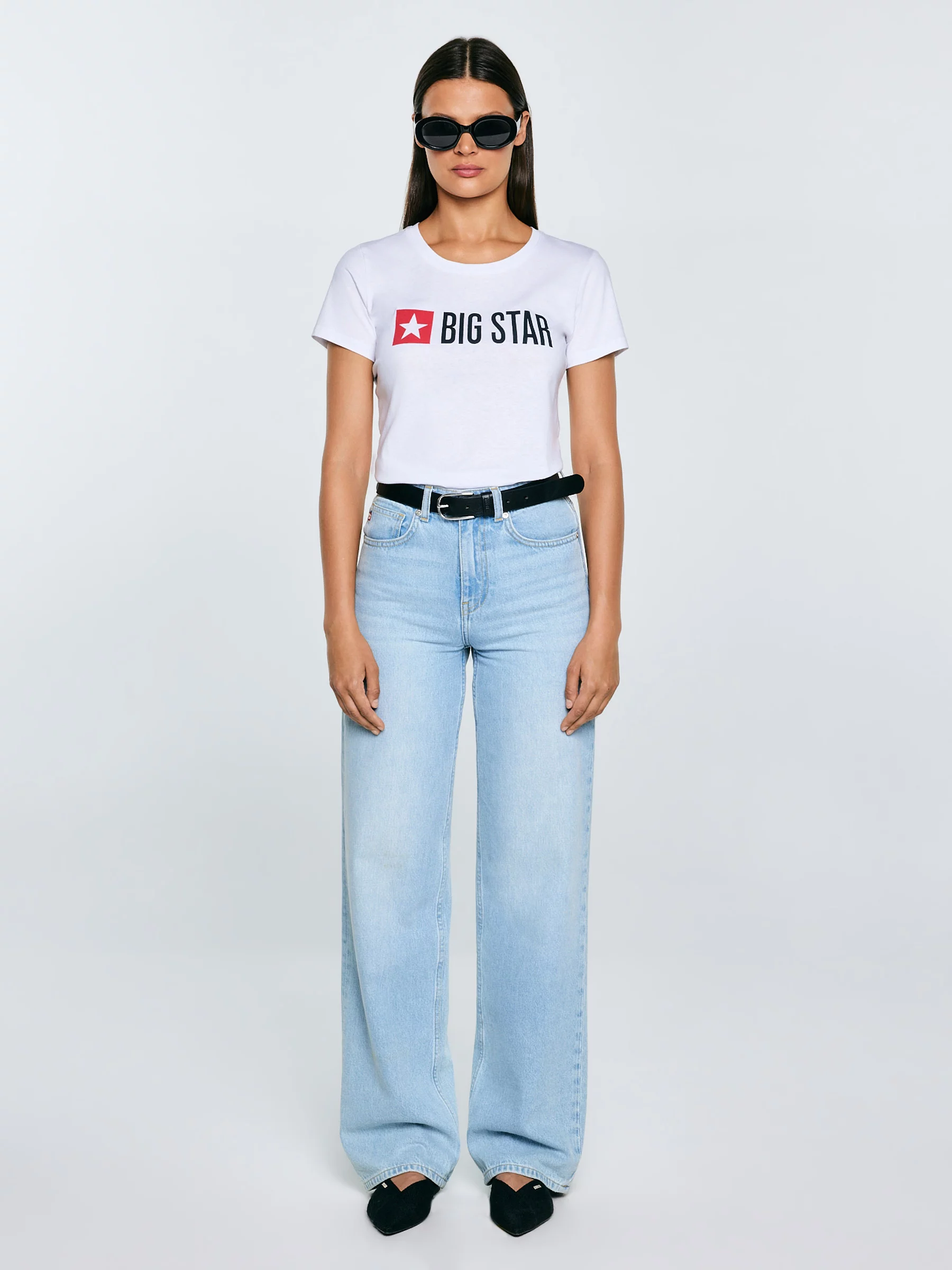 Koszulka damska z logo biała Risma 101