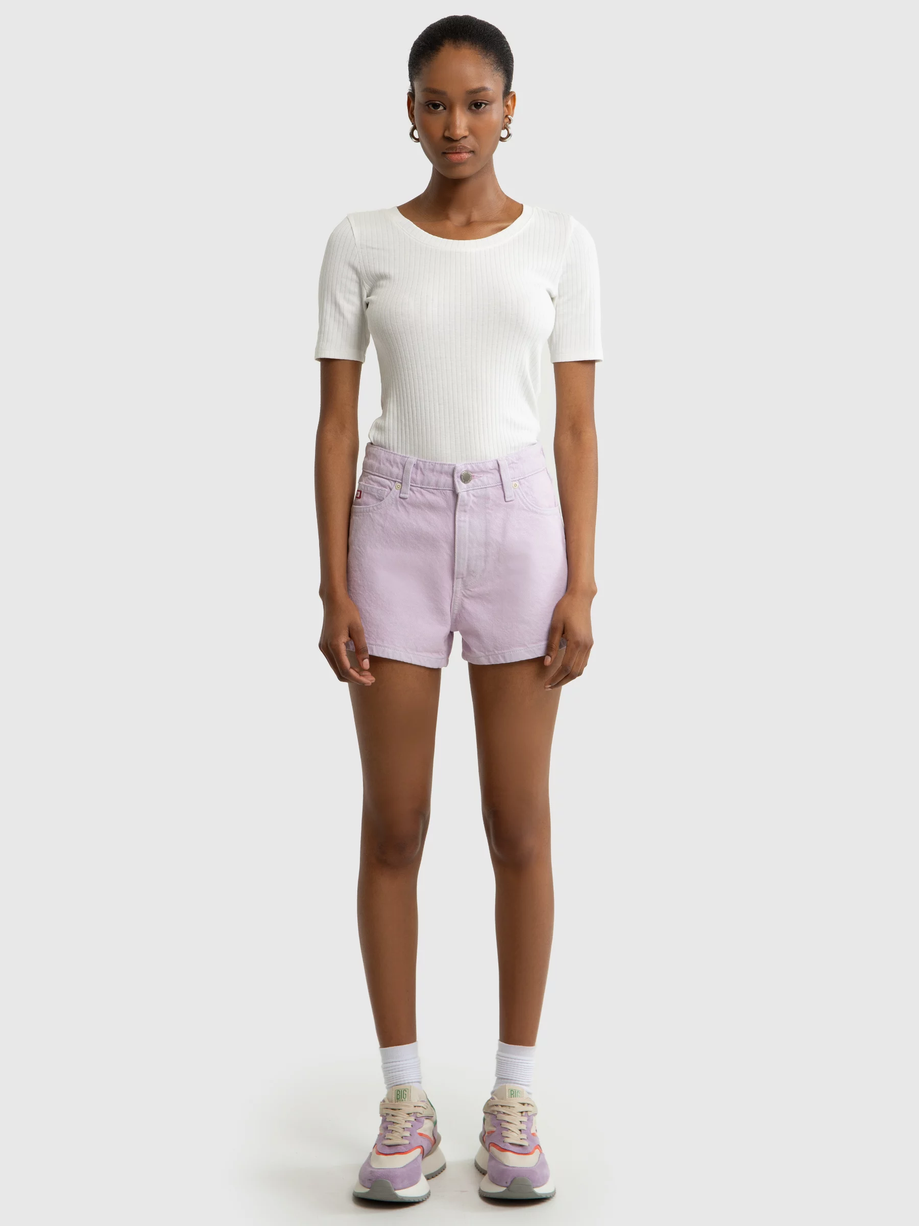 Szorty damskie jeansowe fioletowe Katie 850