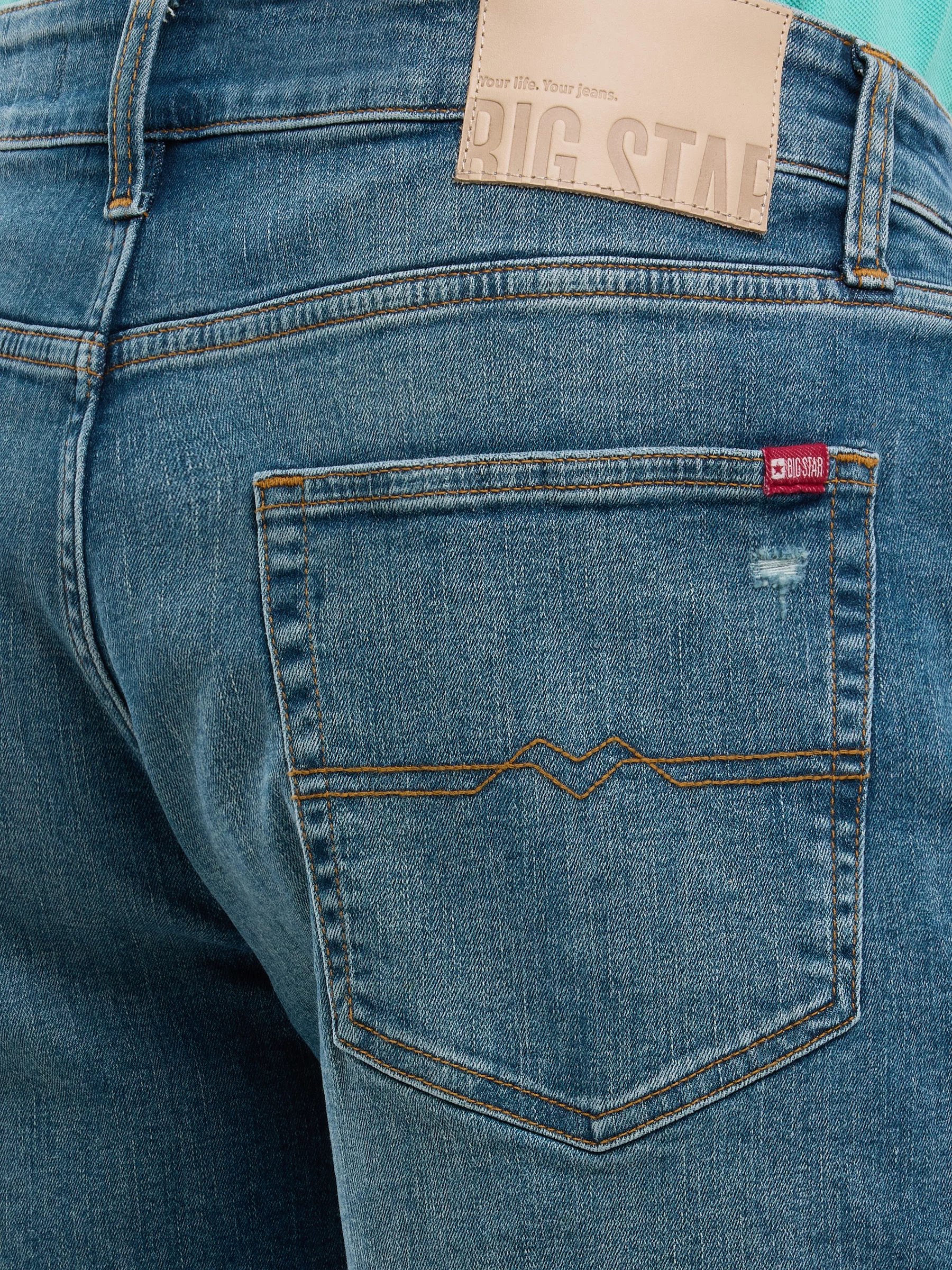 Szorty męskie jeansowe niebieskie Aden 496