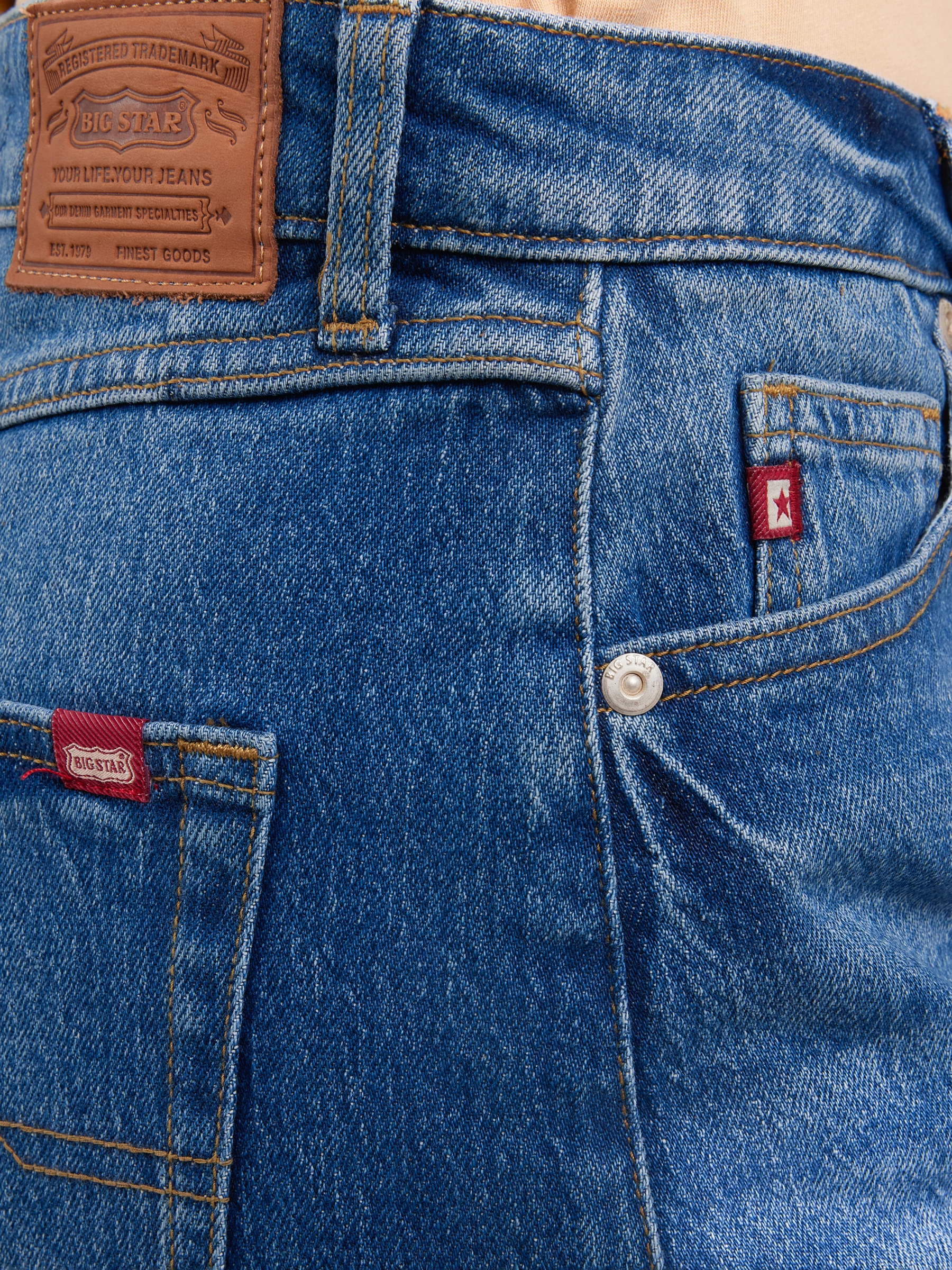 Szorty damskie jeansowe z kolekcji Authentic niebieskie Authentic Girl 369