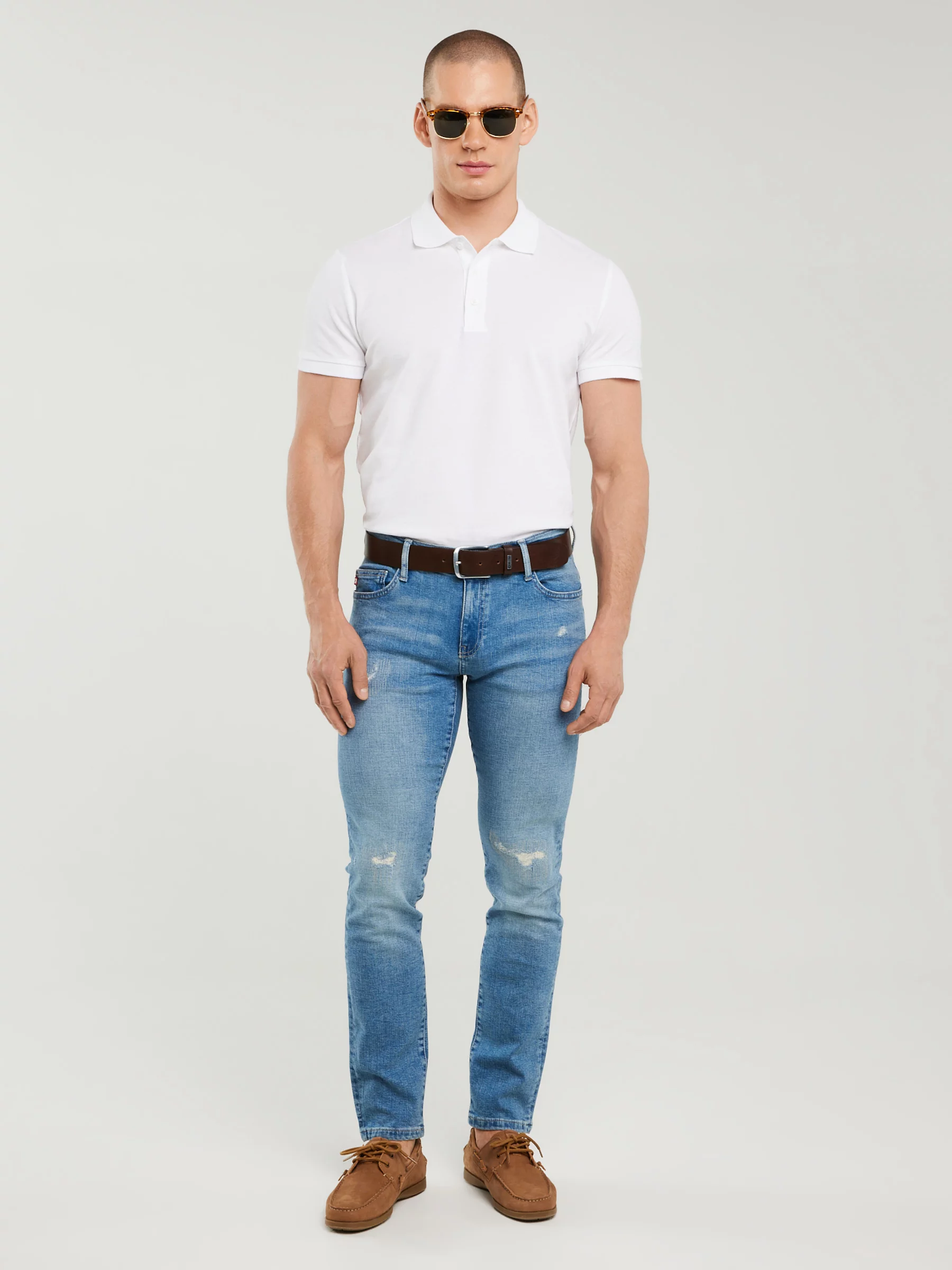 Jeansy damskie super skinny niebieskie Destiny 358