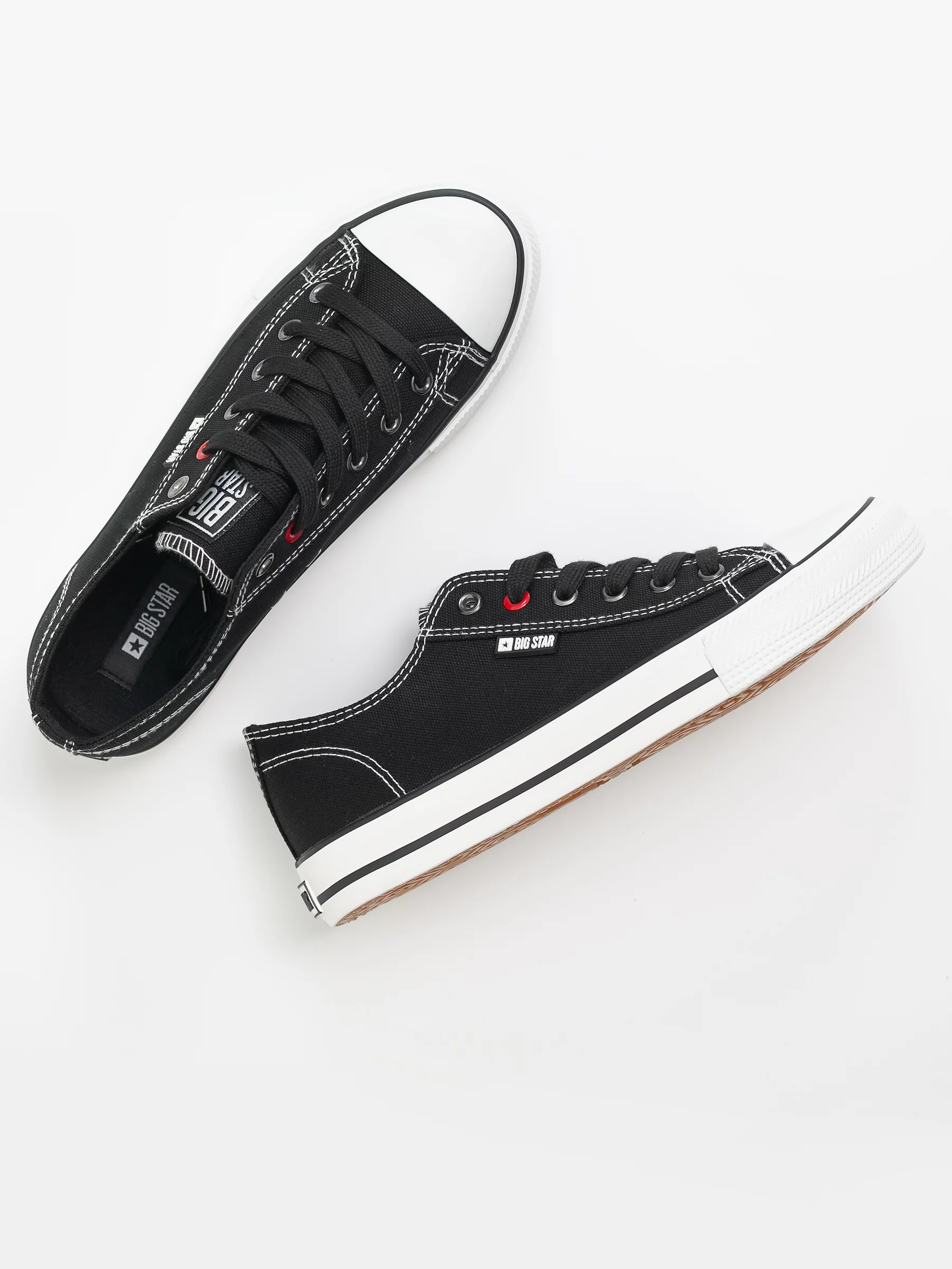 Trampki męskie niskie czarne JJ174601 906