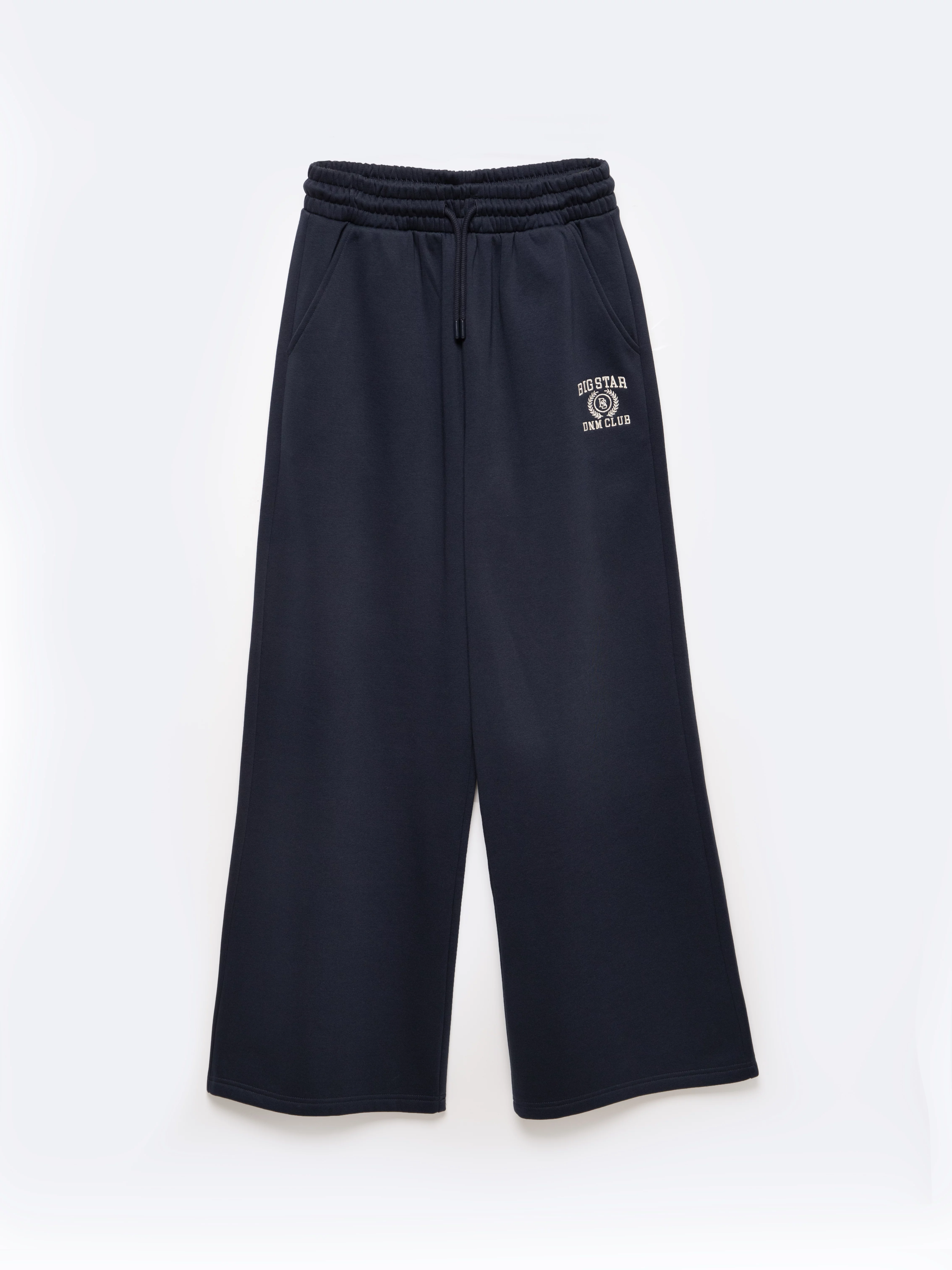 Spodnie damskie dresowe wide granatowe Madelinap 403