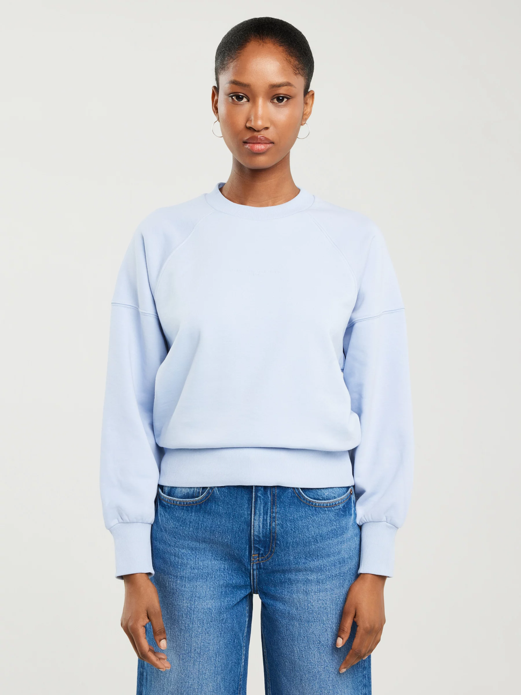 Bluza damska z nadrukiem 3d niebieska Jean 400