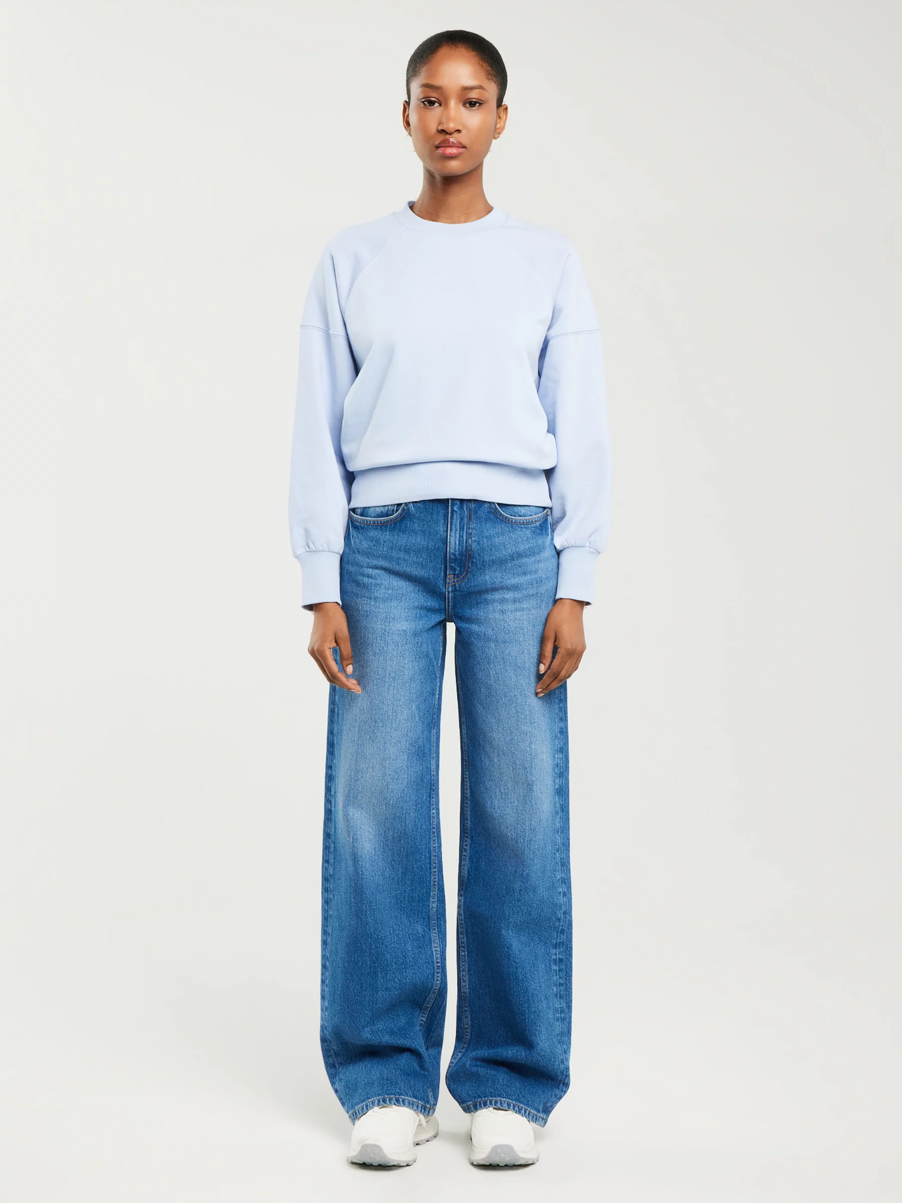 Bluza damska z nadrukiem 3d niebieska Jean 400