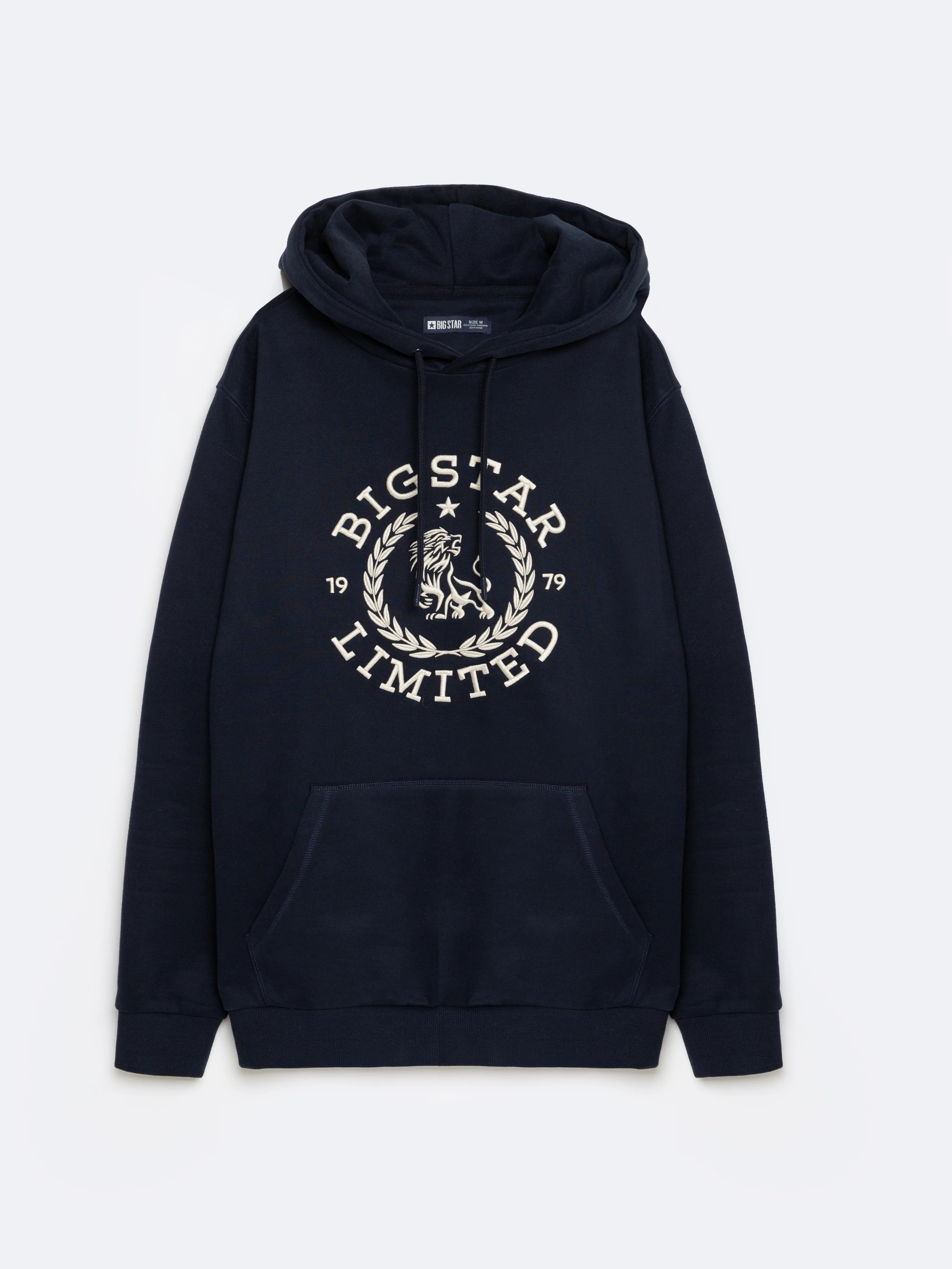 Bluza męska z kapturem granatowa Hanes 403