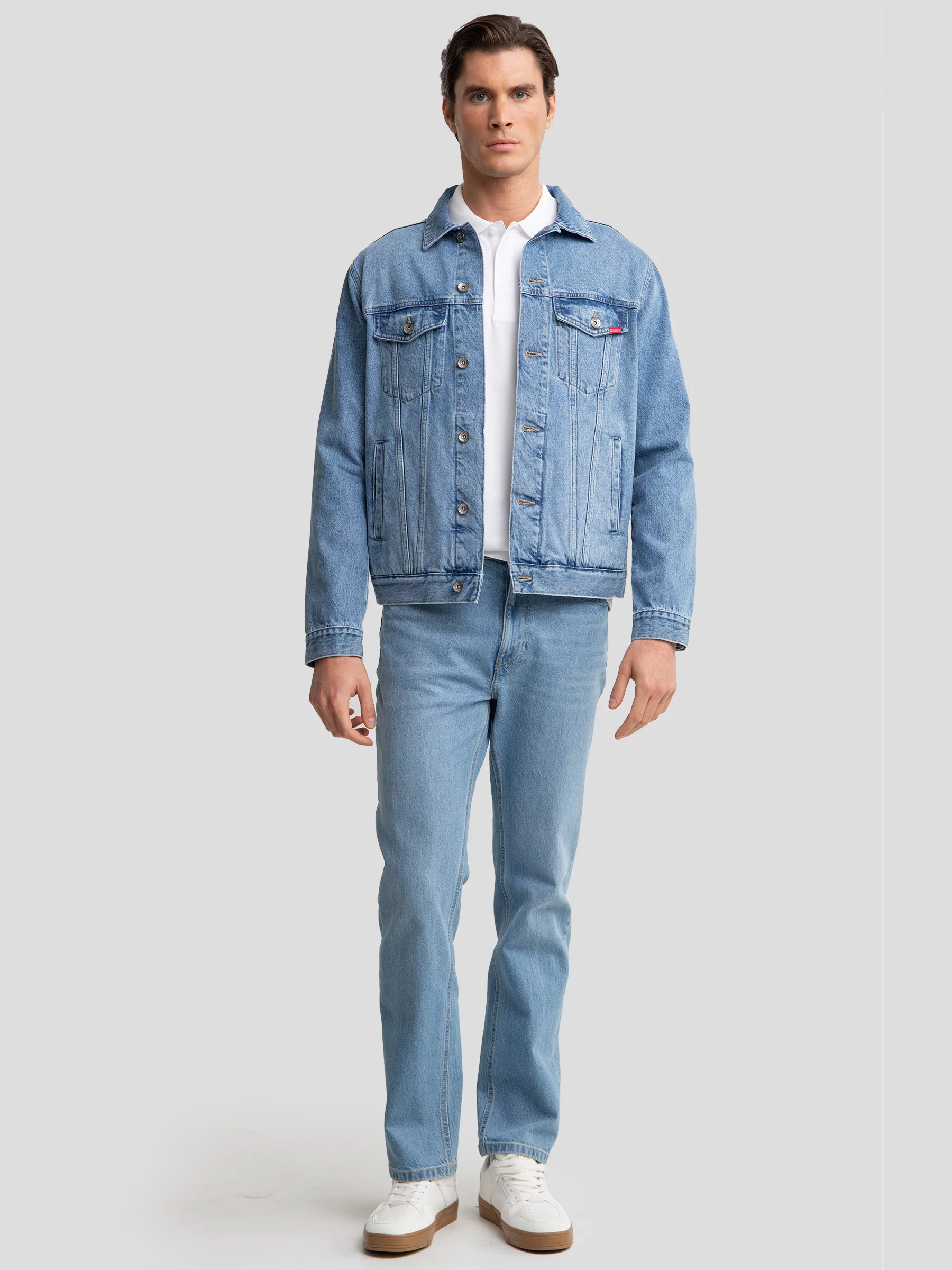 Kurtka męska jeansowa jasnoniebieska Charlie 134