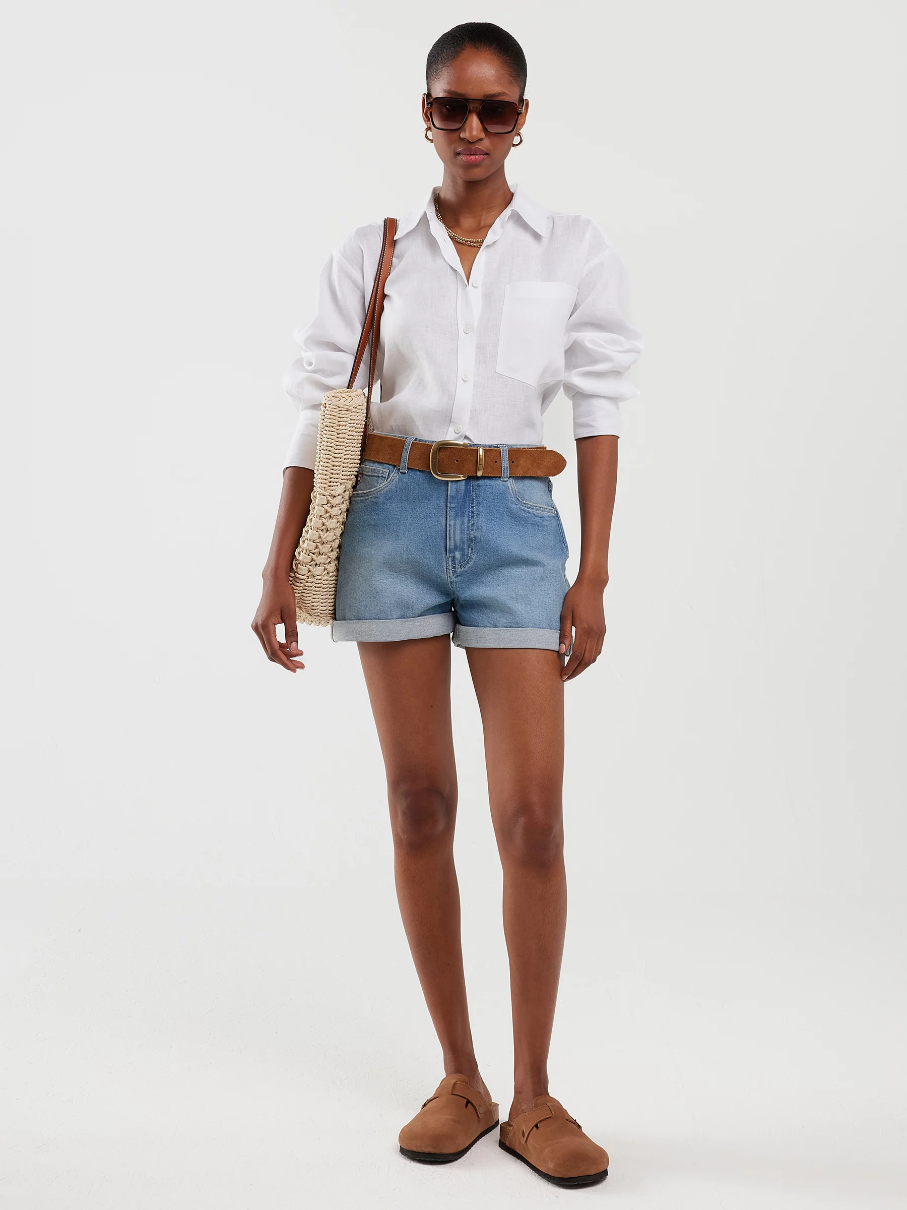 Szorty damskie jeansowe niebieskie Ayako 498